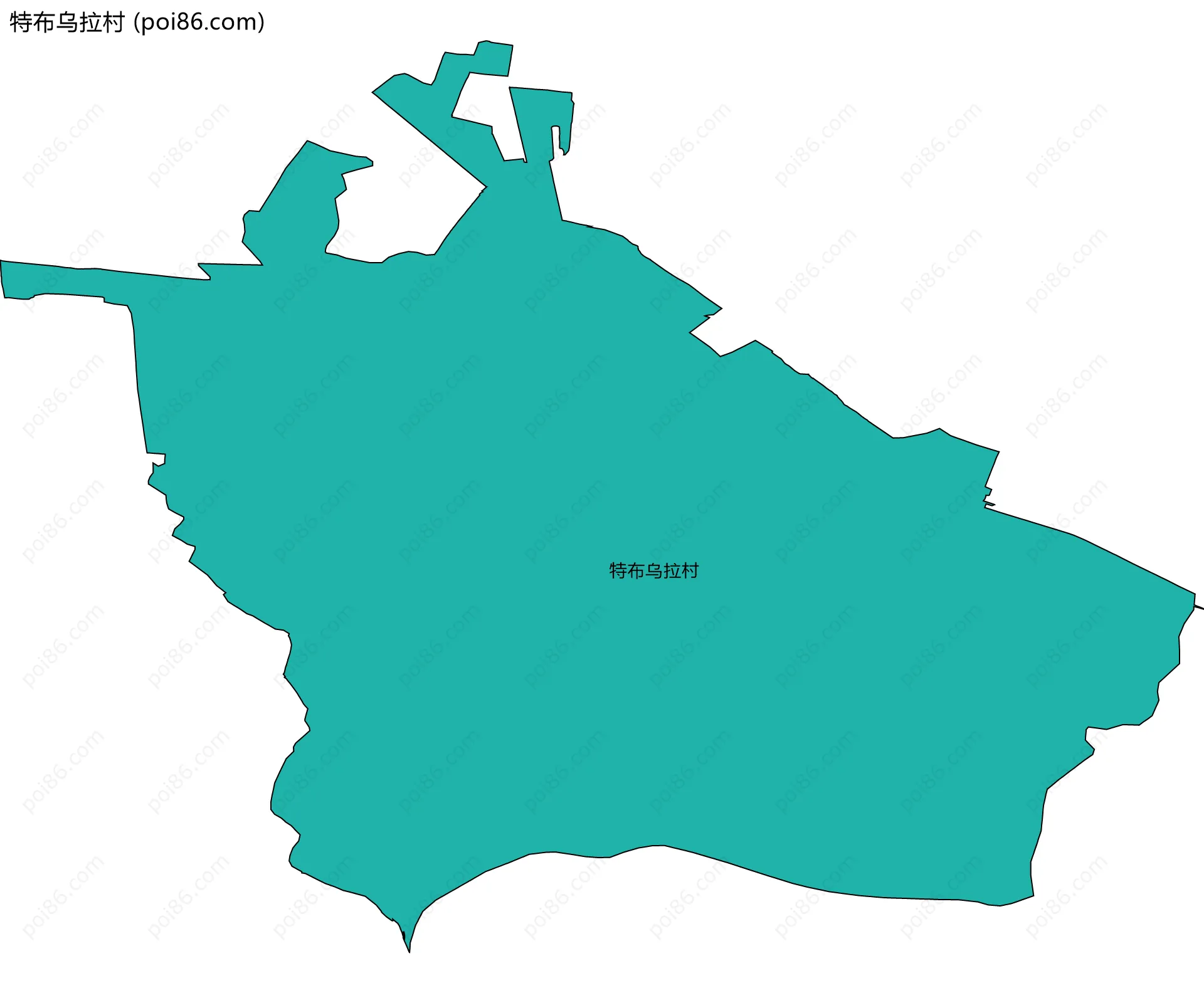 特布乌拉村边界地图