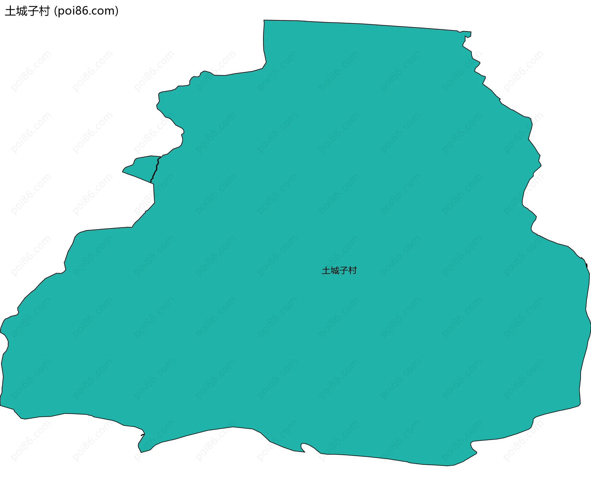土城子村边界地图
