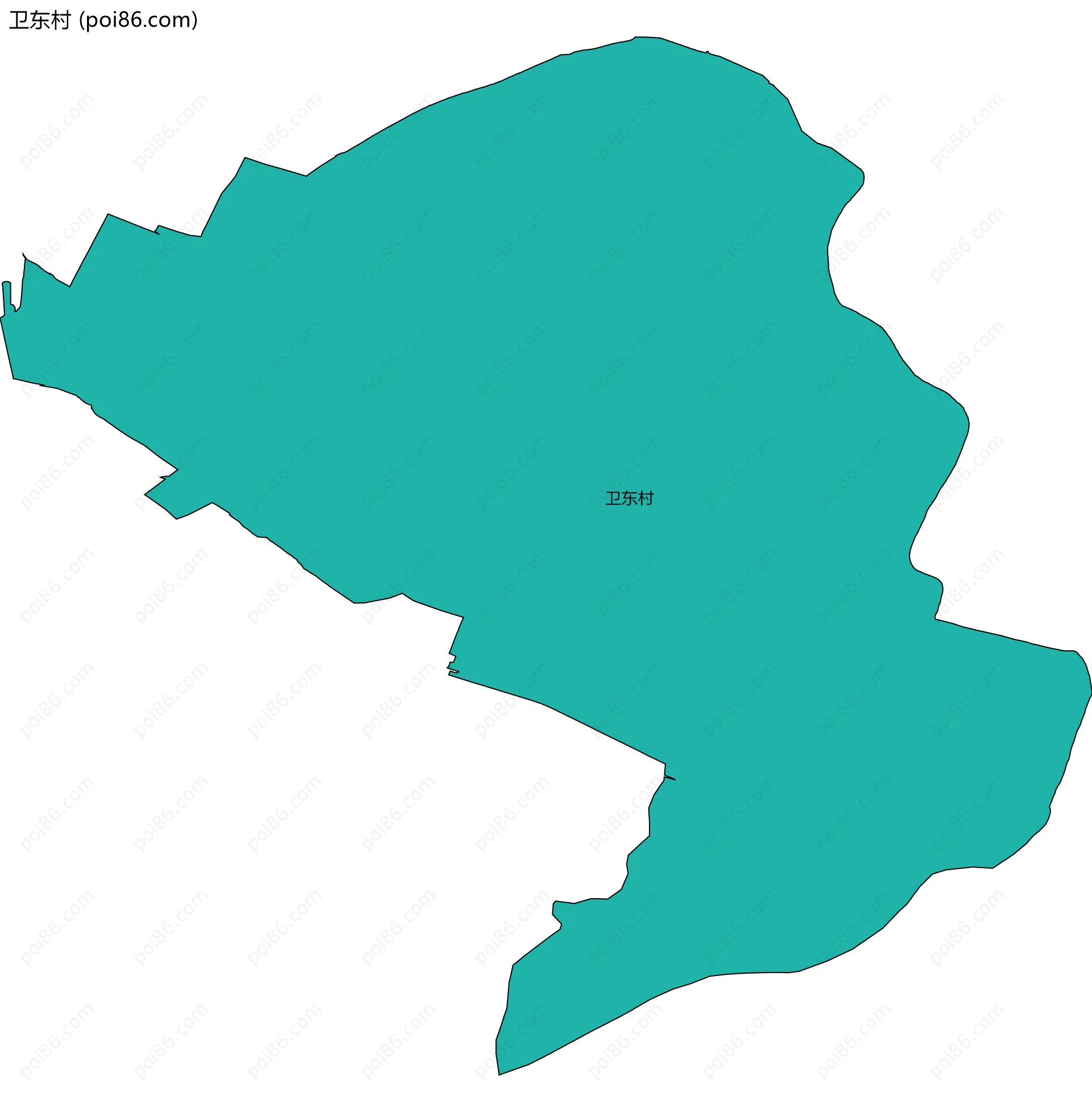 卫东村边界地图