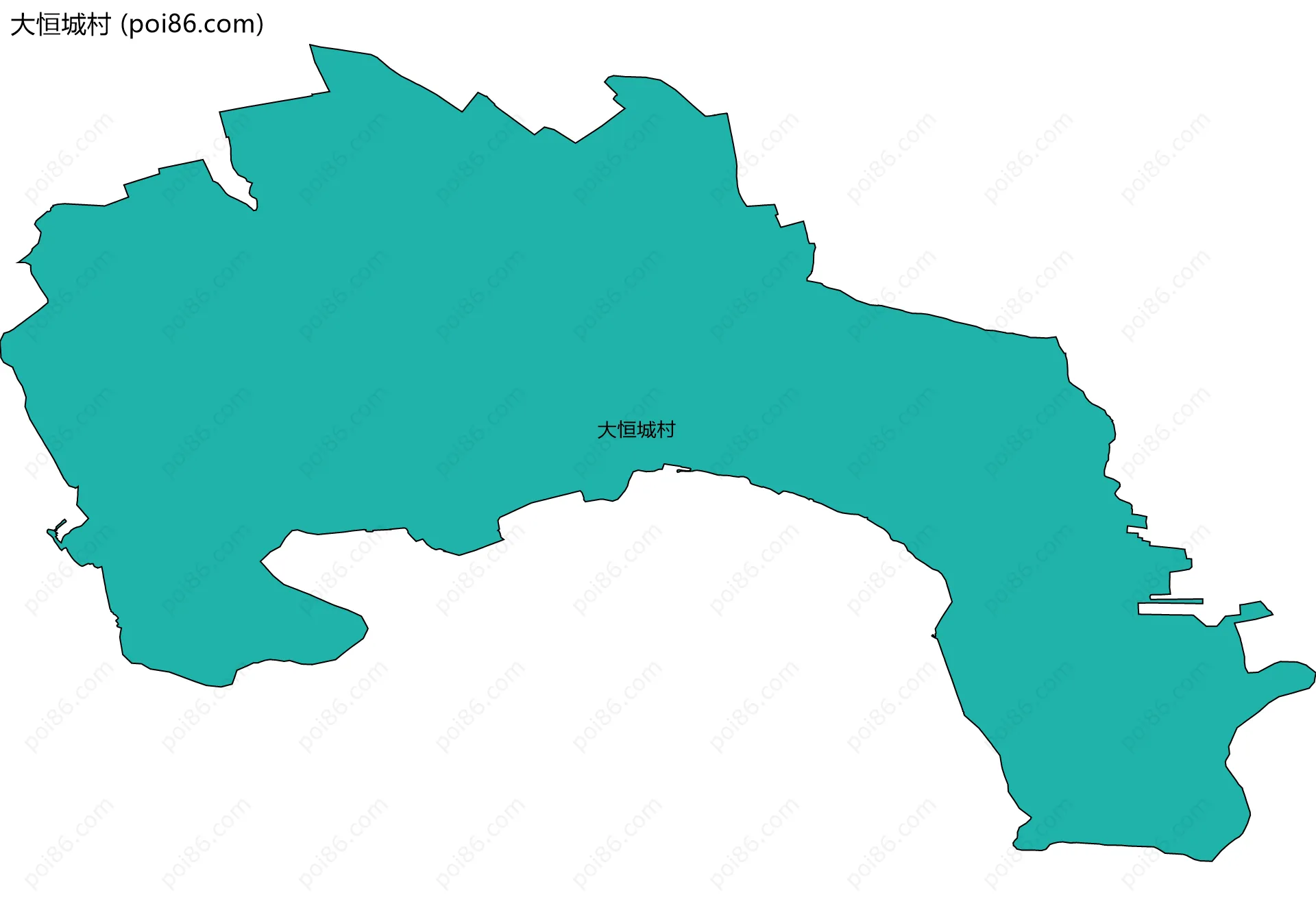 大恒城村边界地图