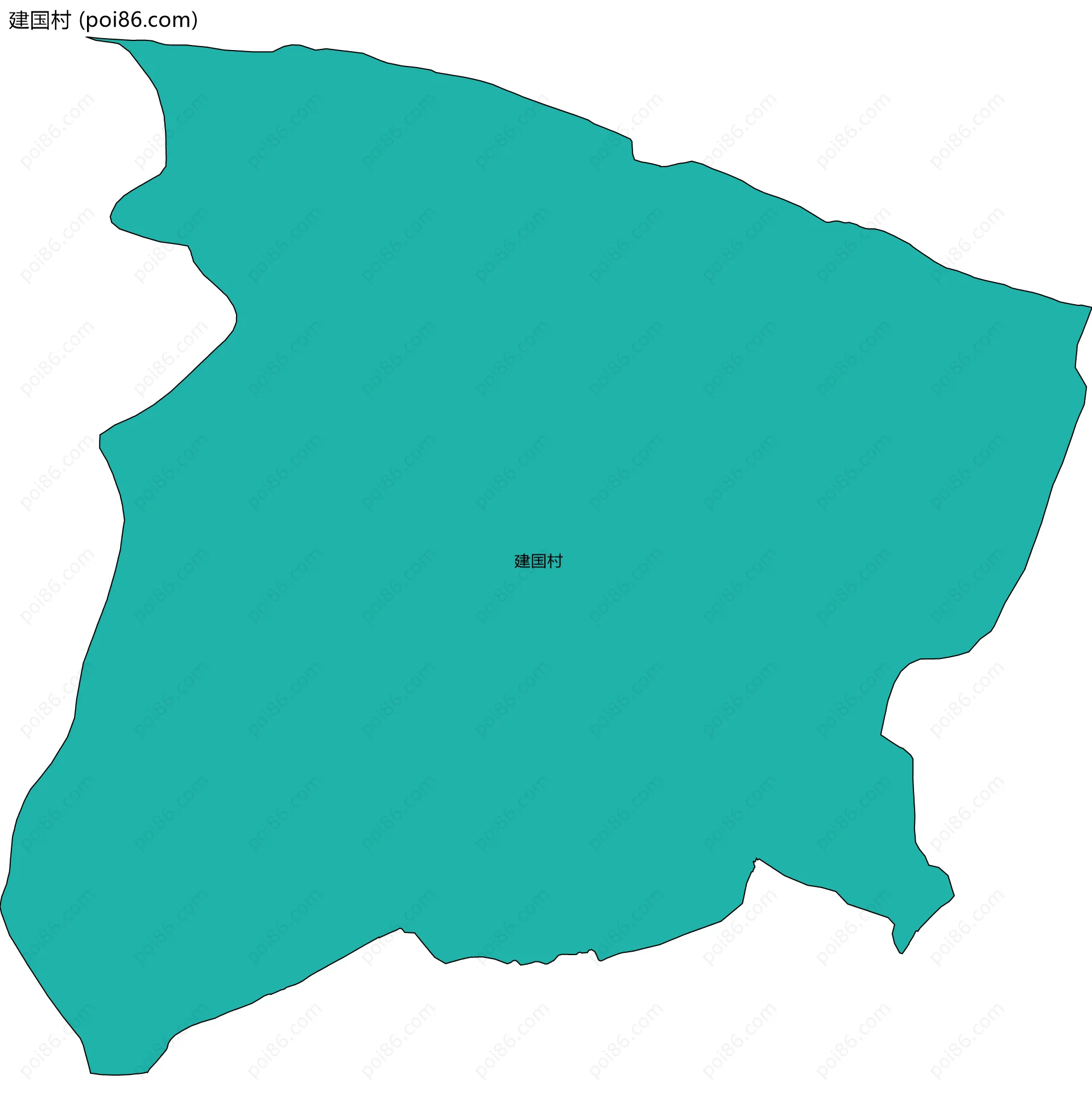 建国村边界地图