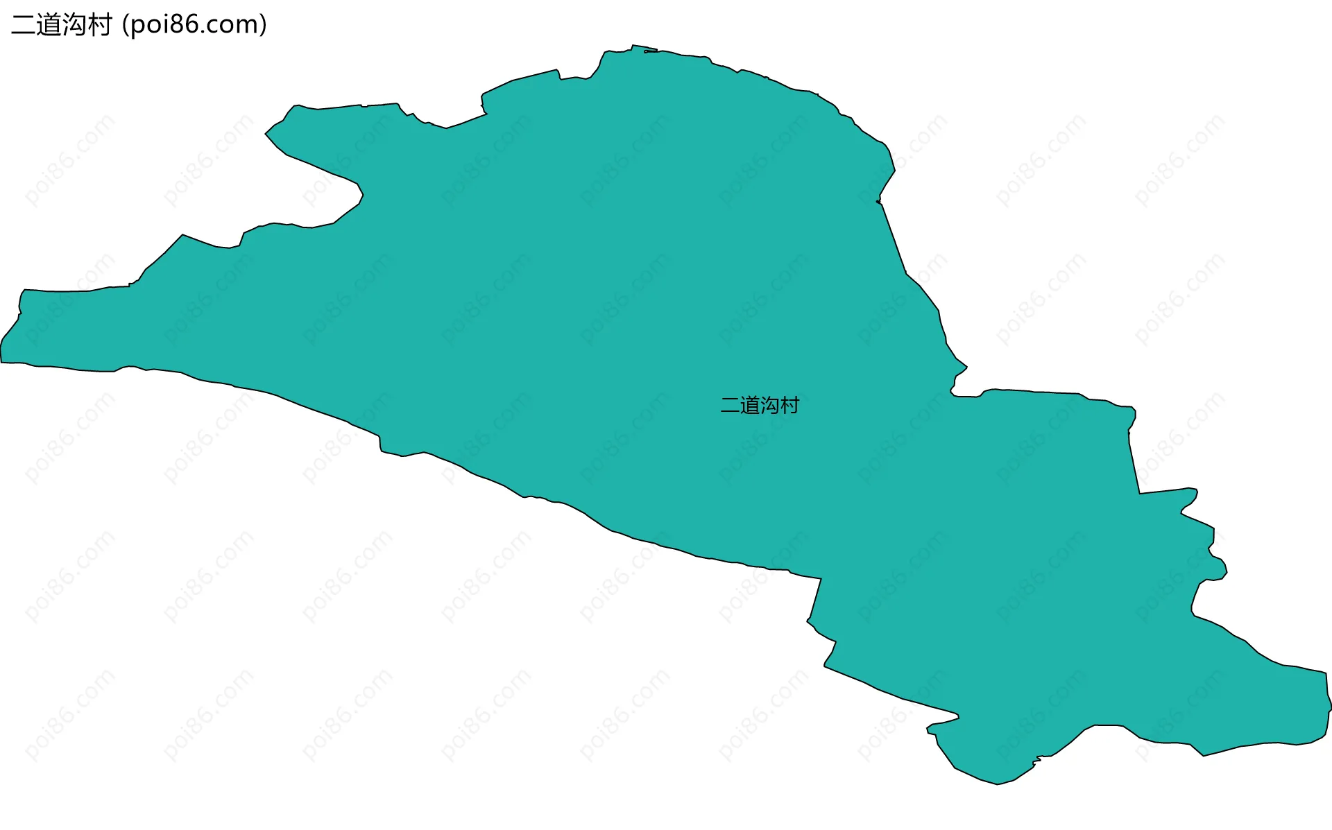 二道沟村边界地图