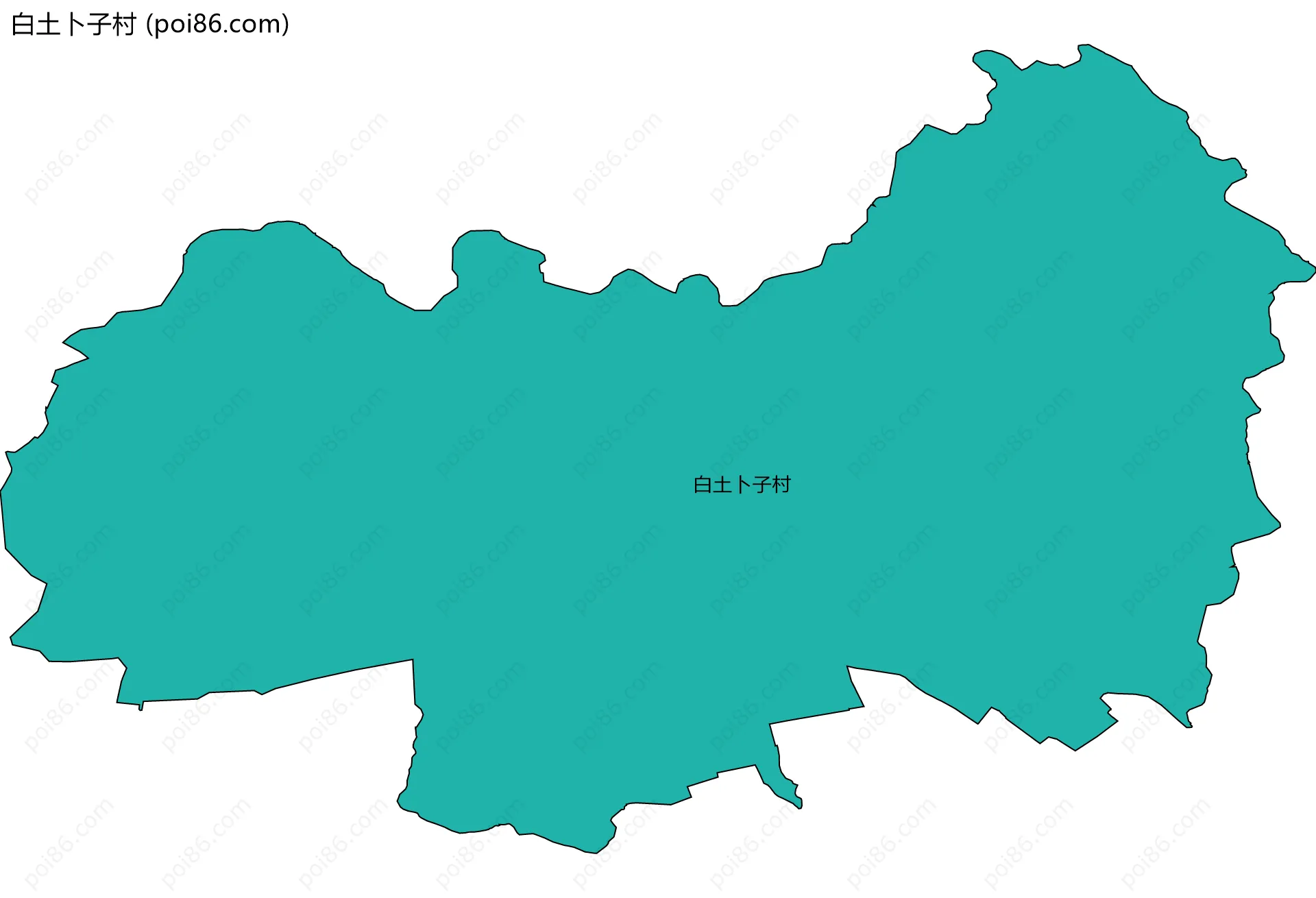 白土卜子村边界地图