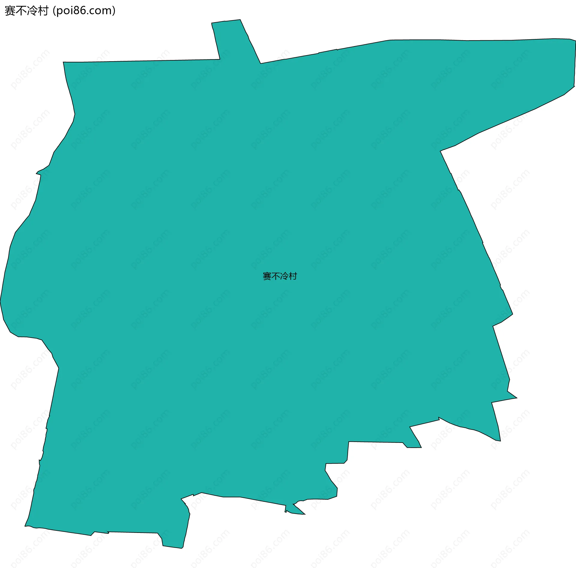 赛不冷村边界地图