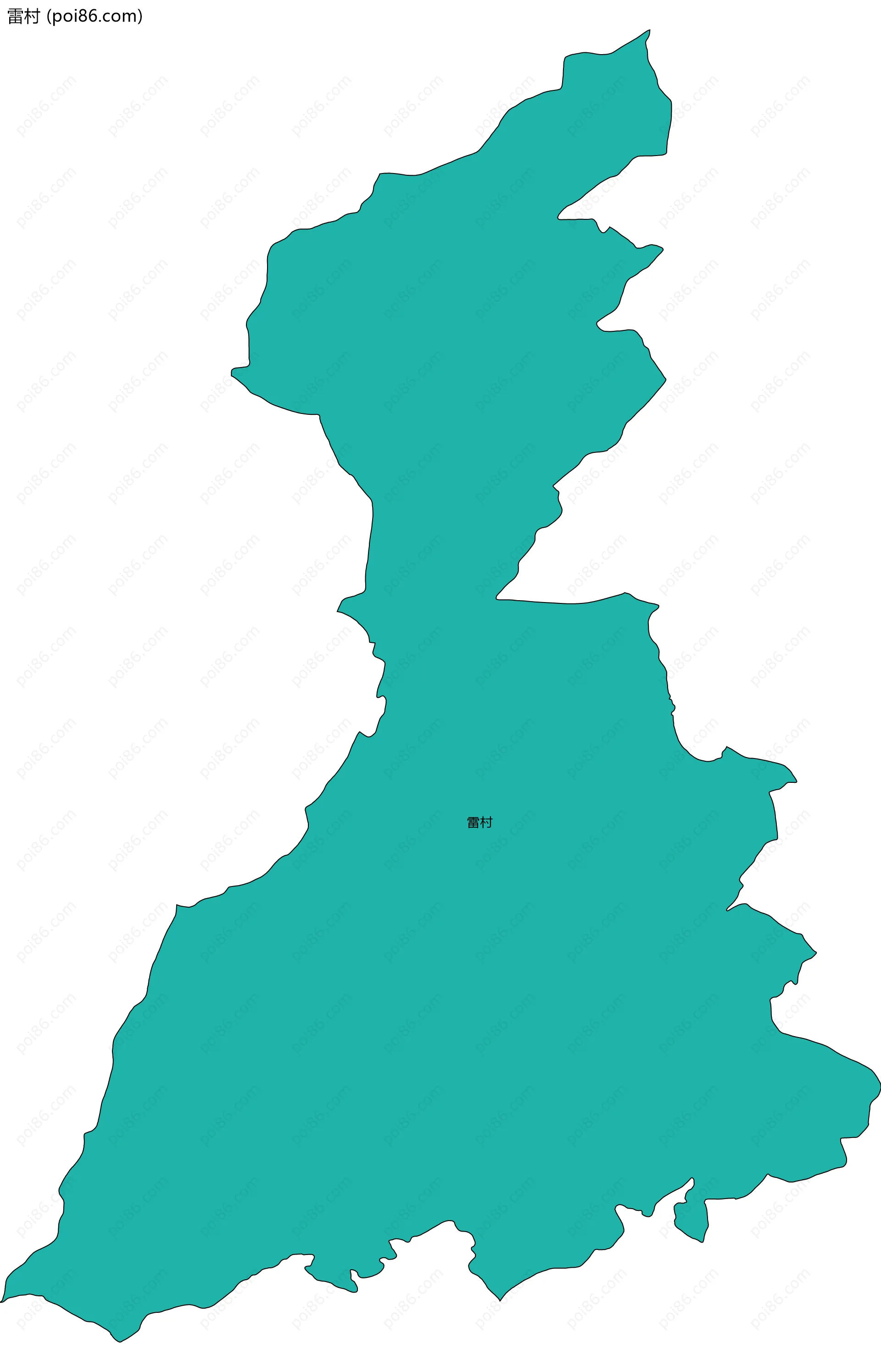 雷村边界地图