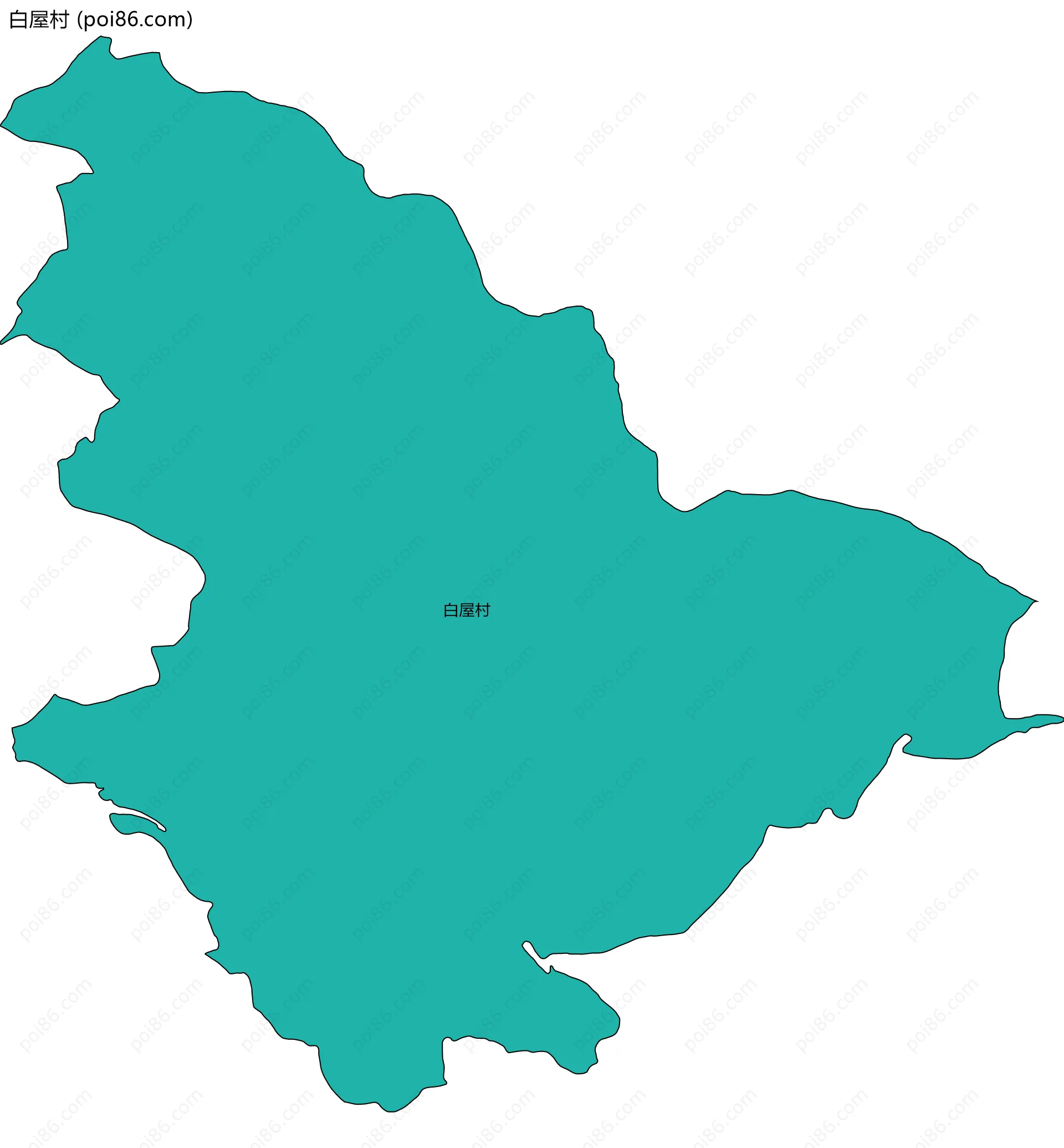 白屋村边界地图