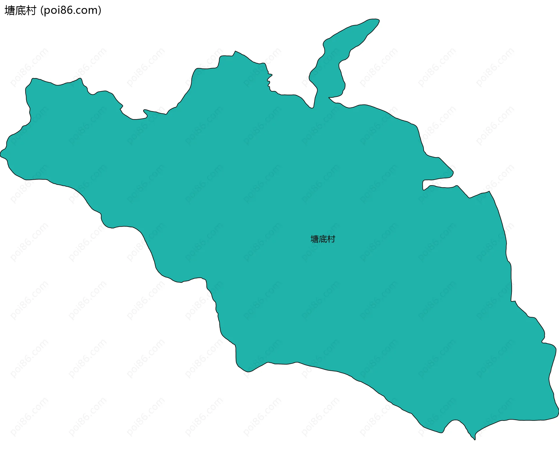 塘底村边界地图