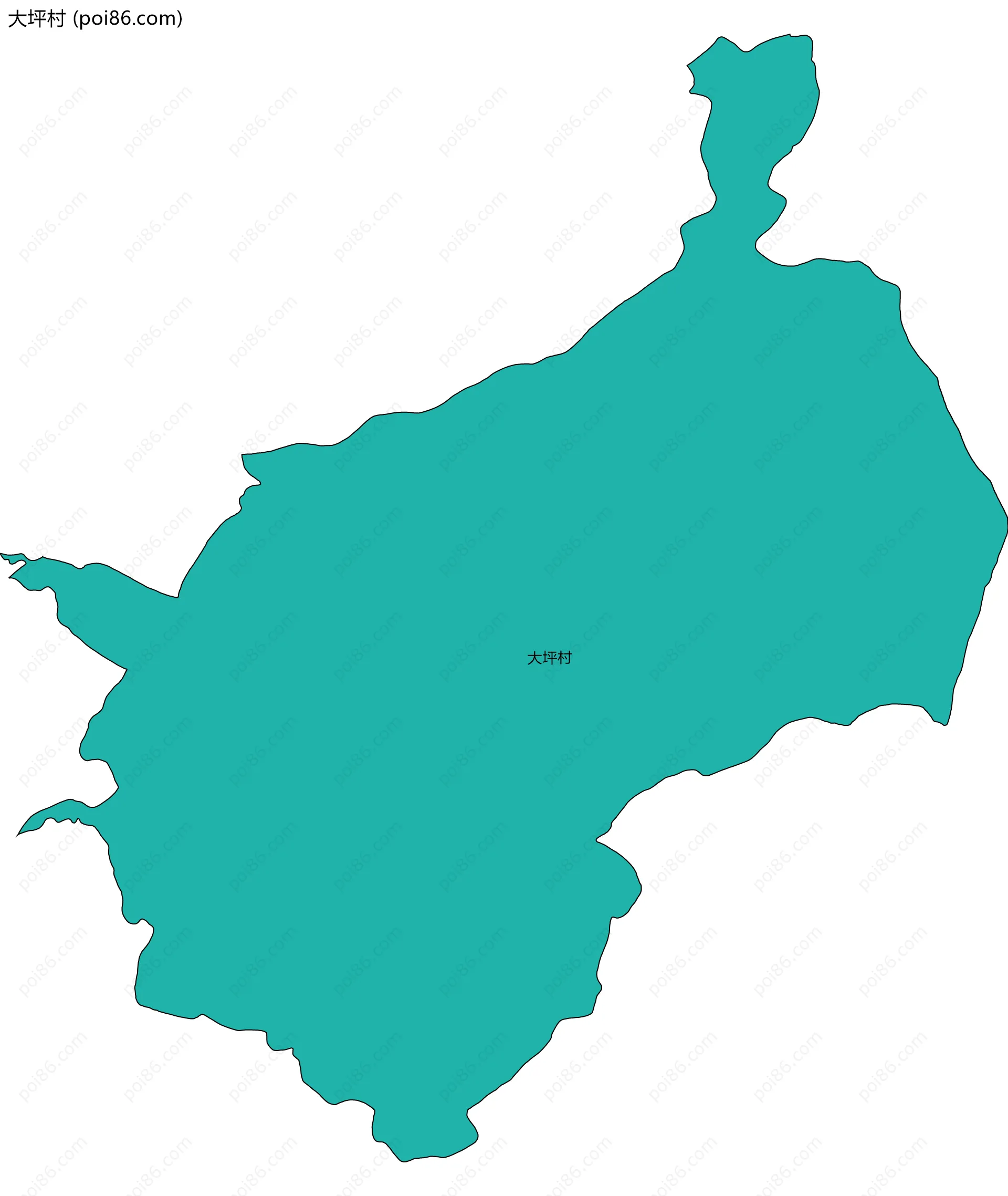 大坪村边界地图