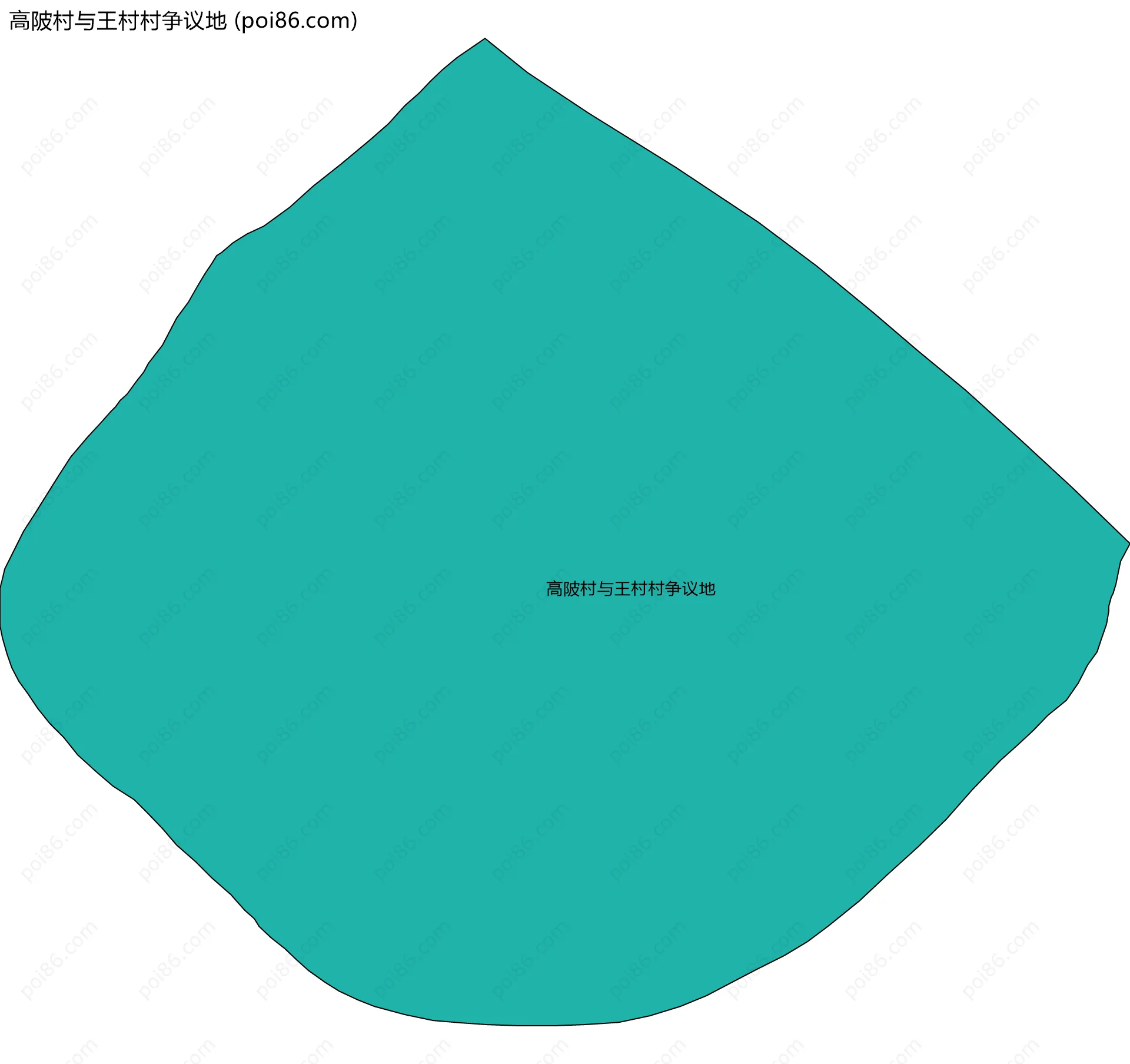 高陂村与王村村争议地边界地图