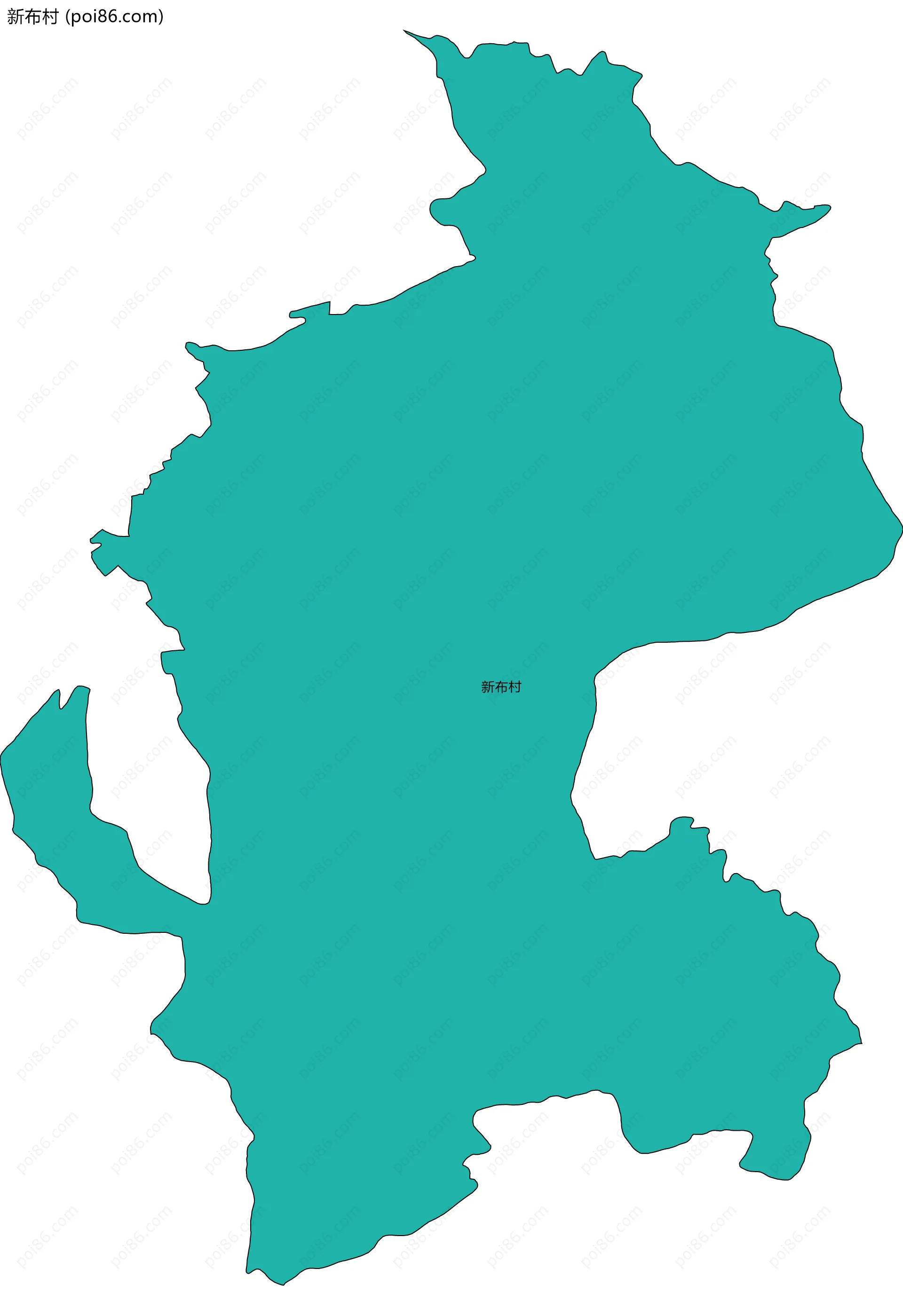 新布村边界地图