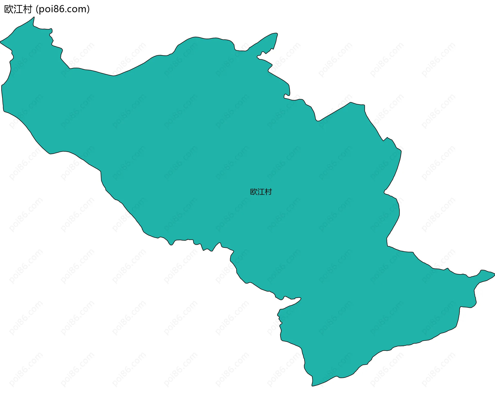 欧江村边界地图