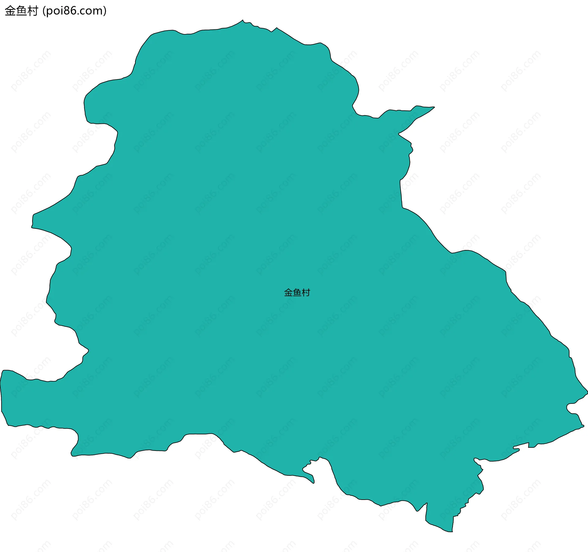 金鱼村边界地图