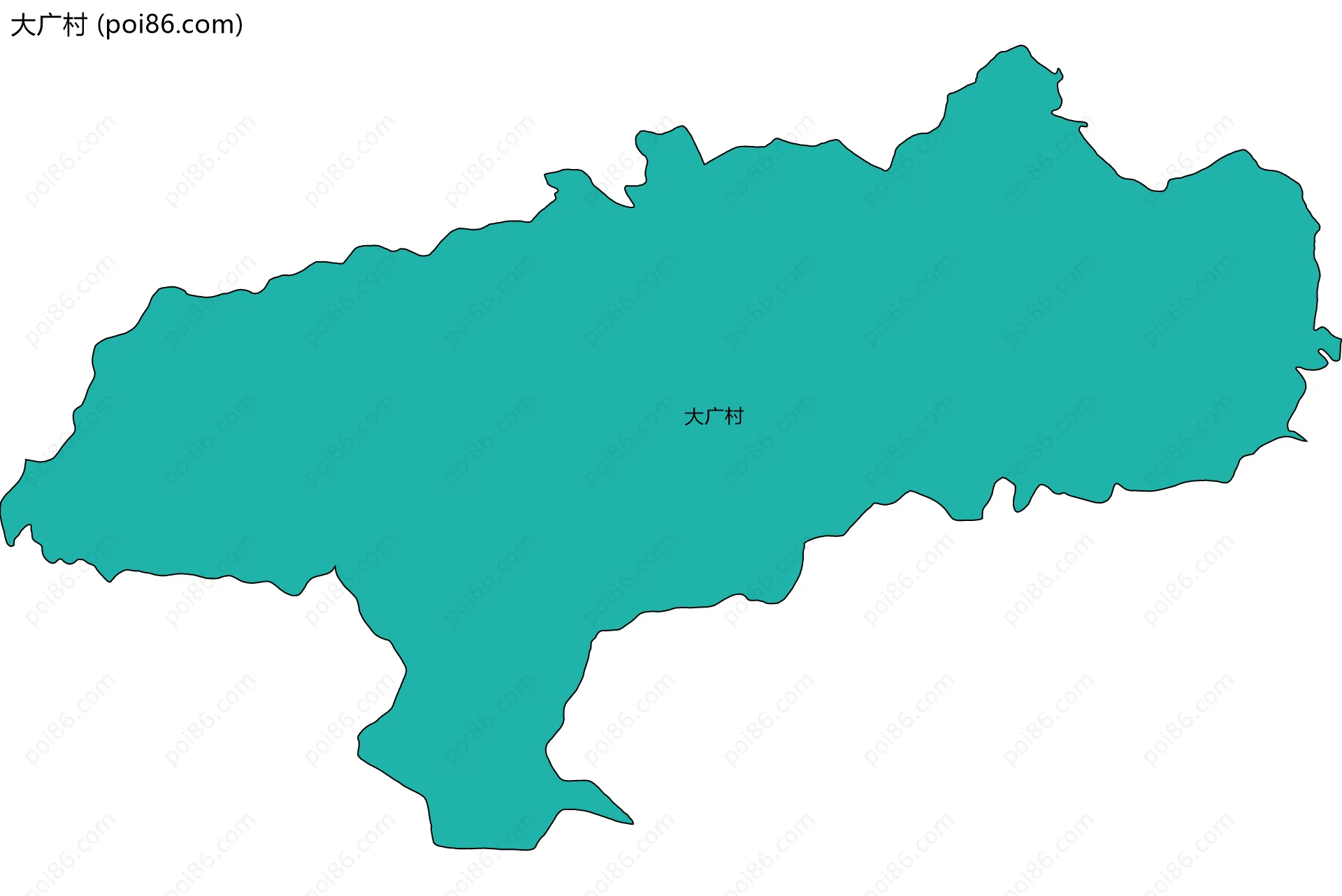 大广村边界地图