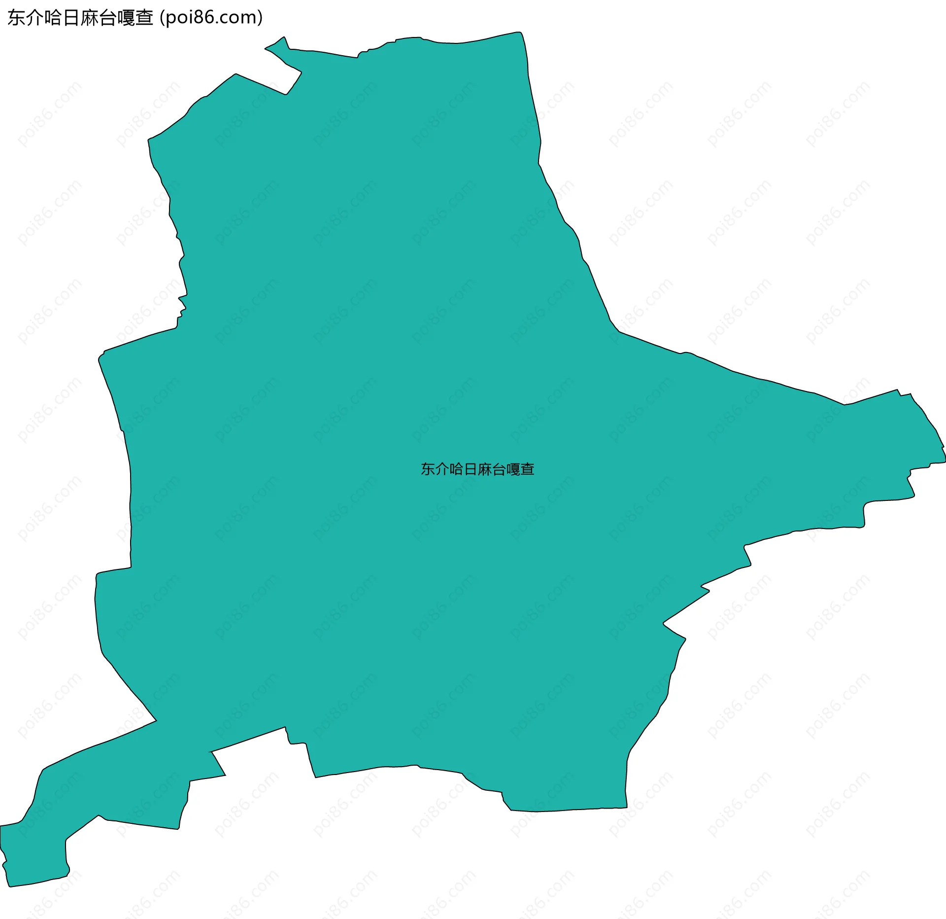 东介哈日麻台嘎查边界地图