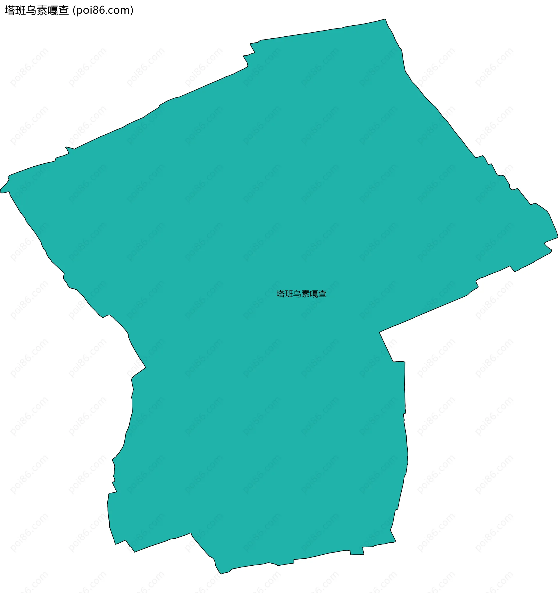 塔班乌素嘎查边界地图