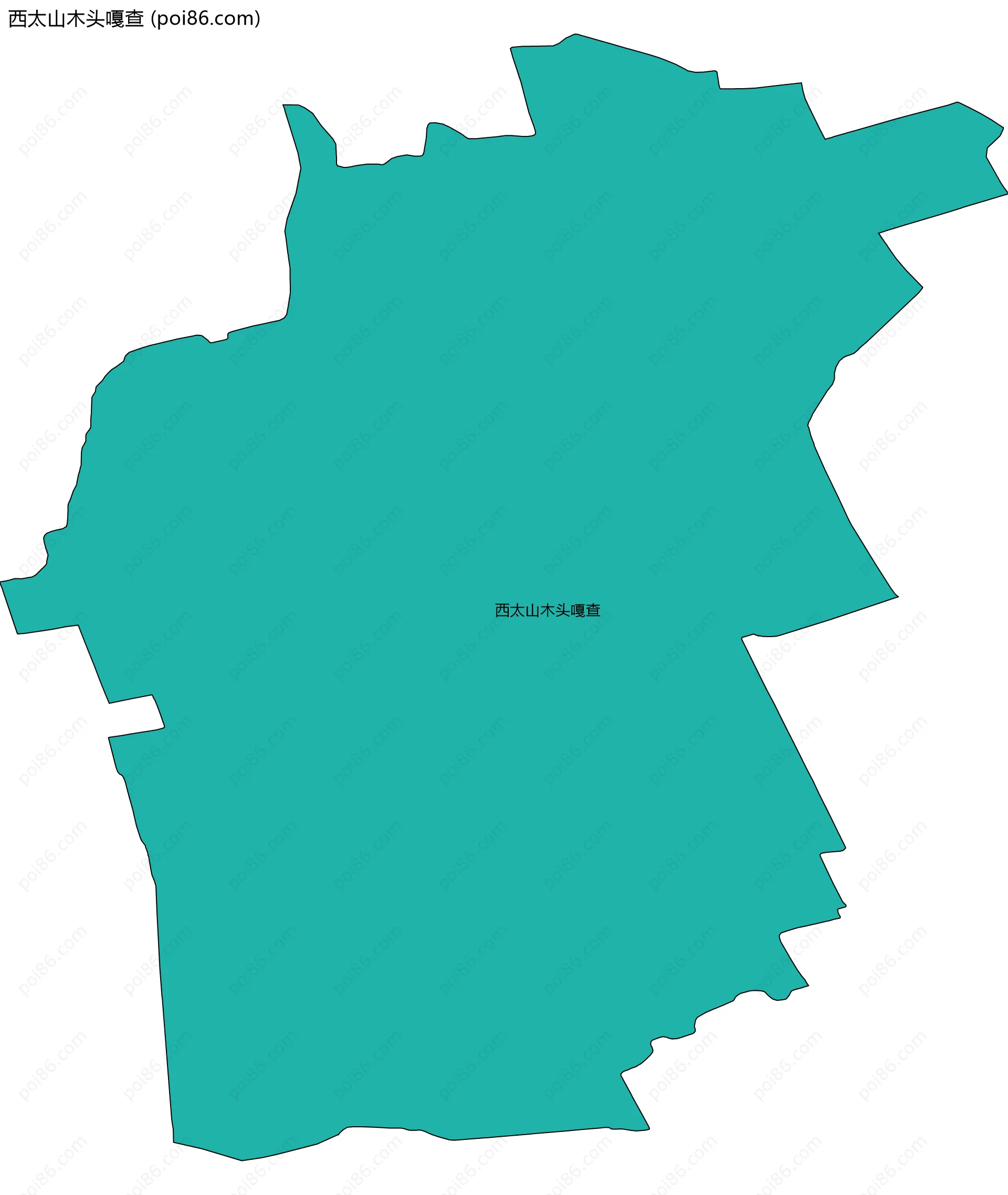 西太山木头嘎查边界地图