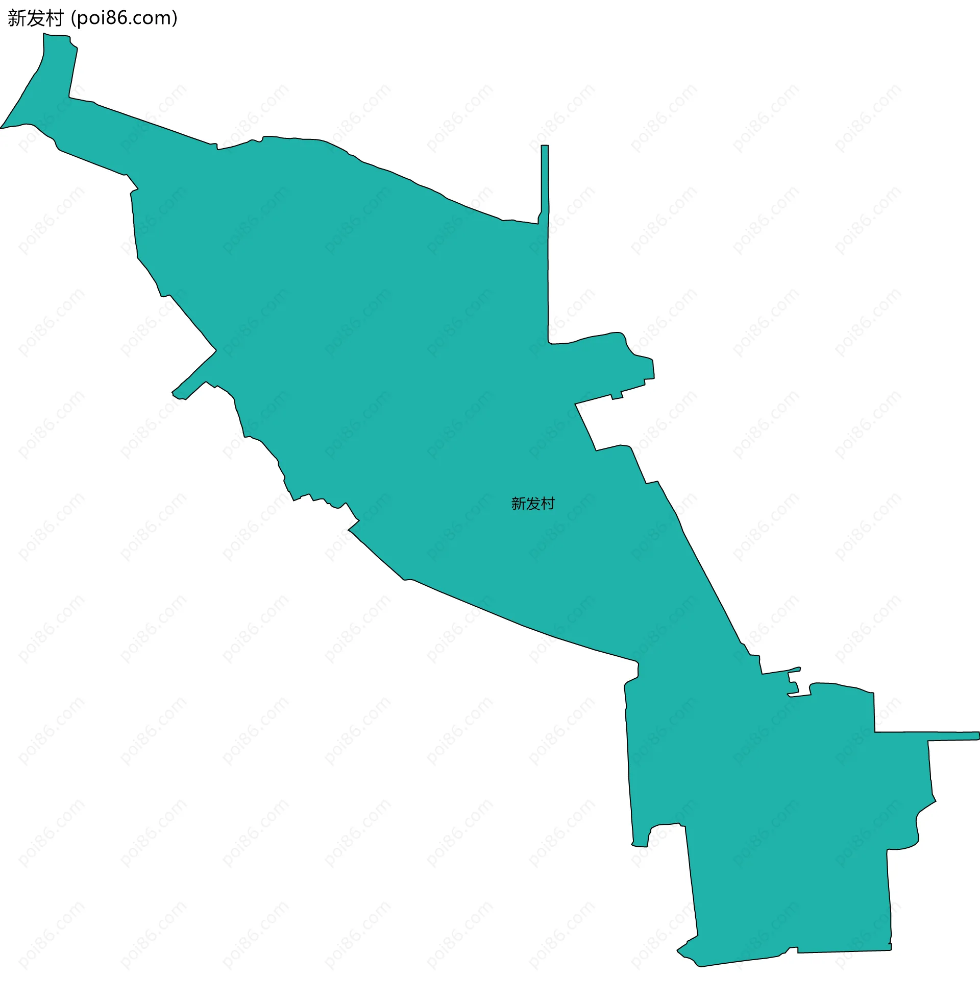 新发村边界地图