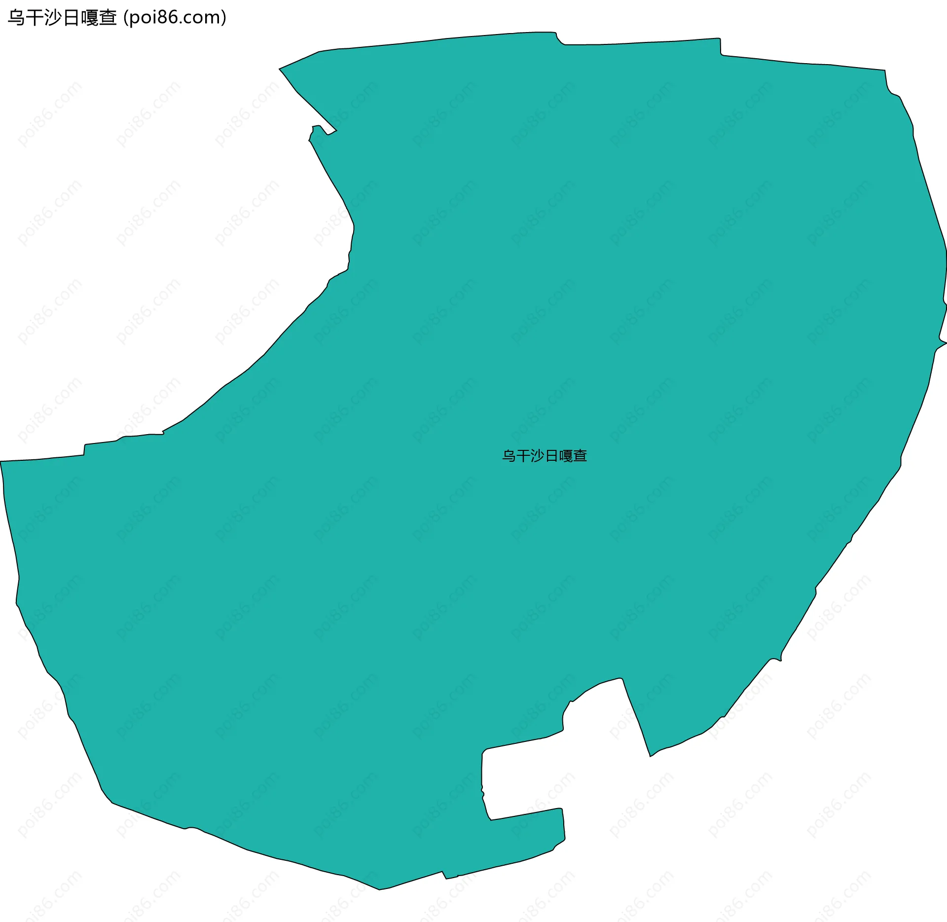 乌干沙日嘎查边界地图