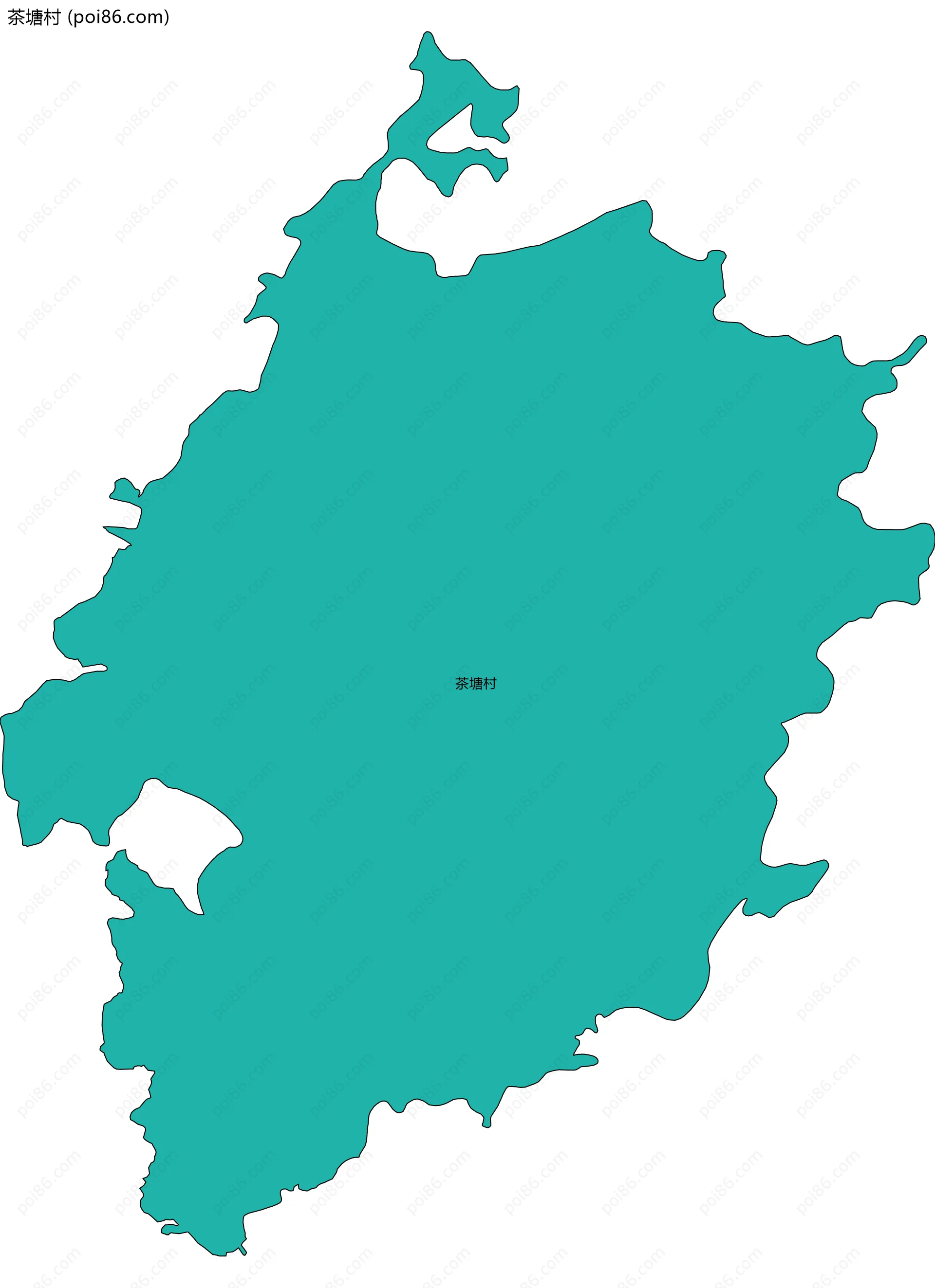 茶塘村边界地图