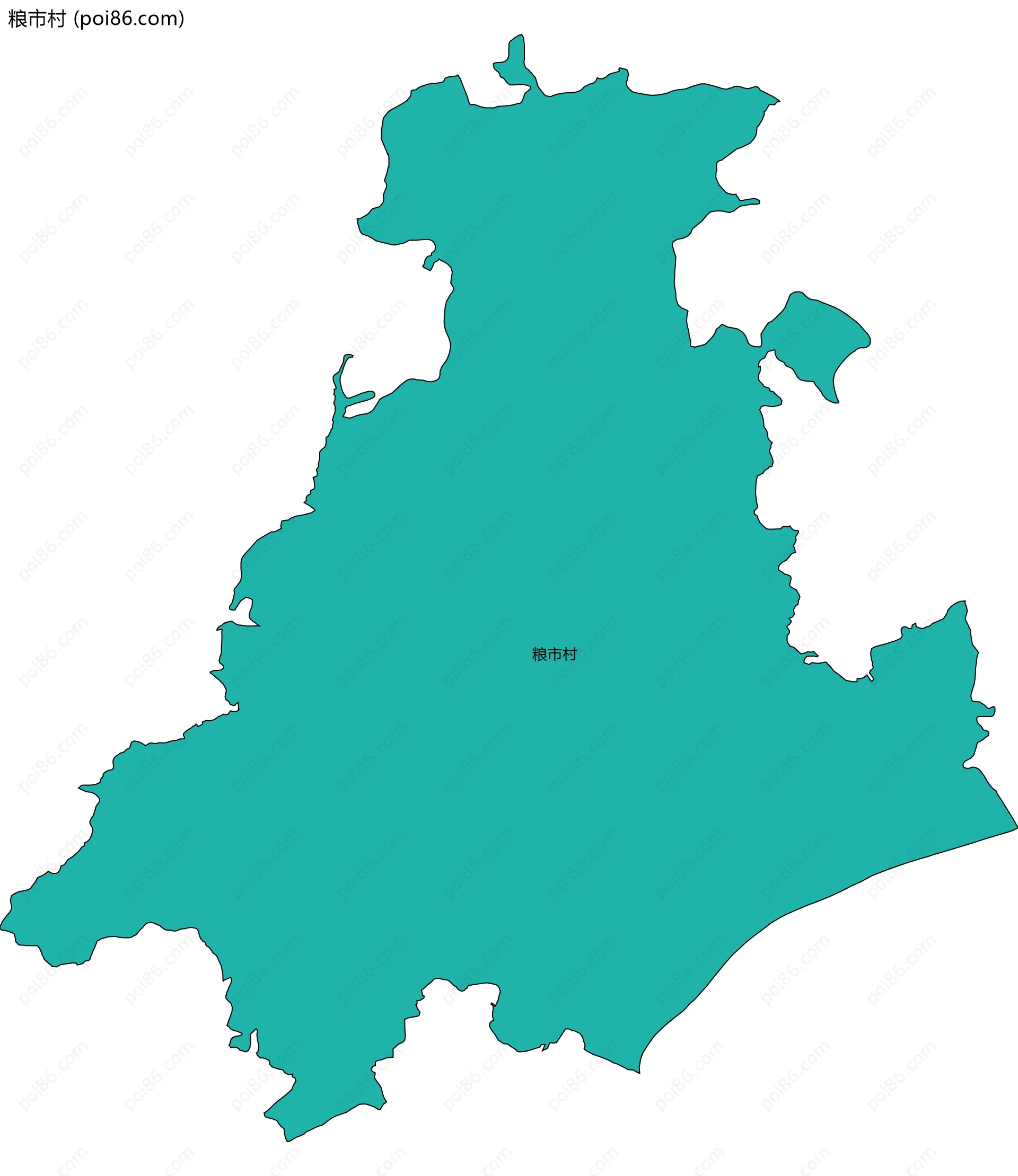 粮市村边界地图