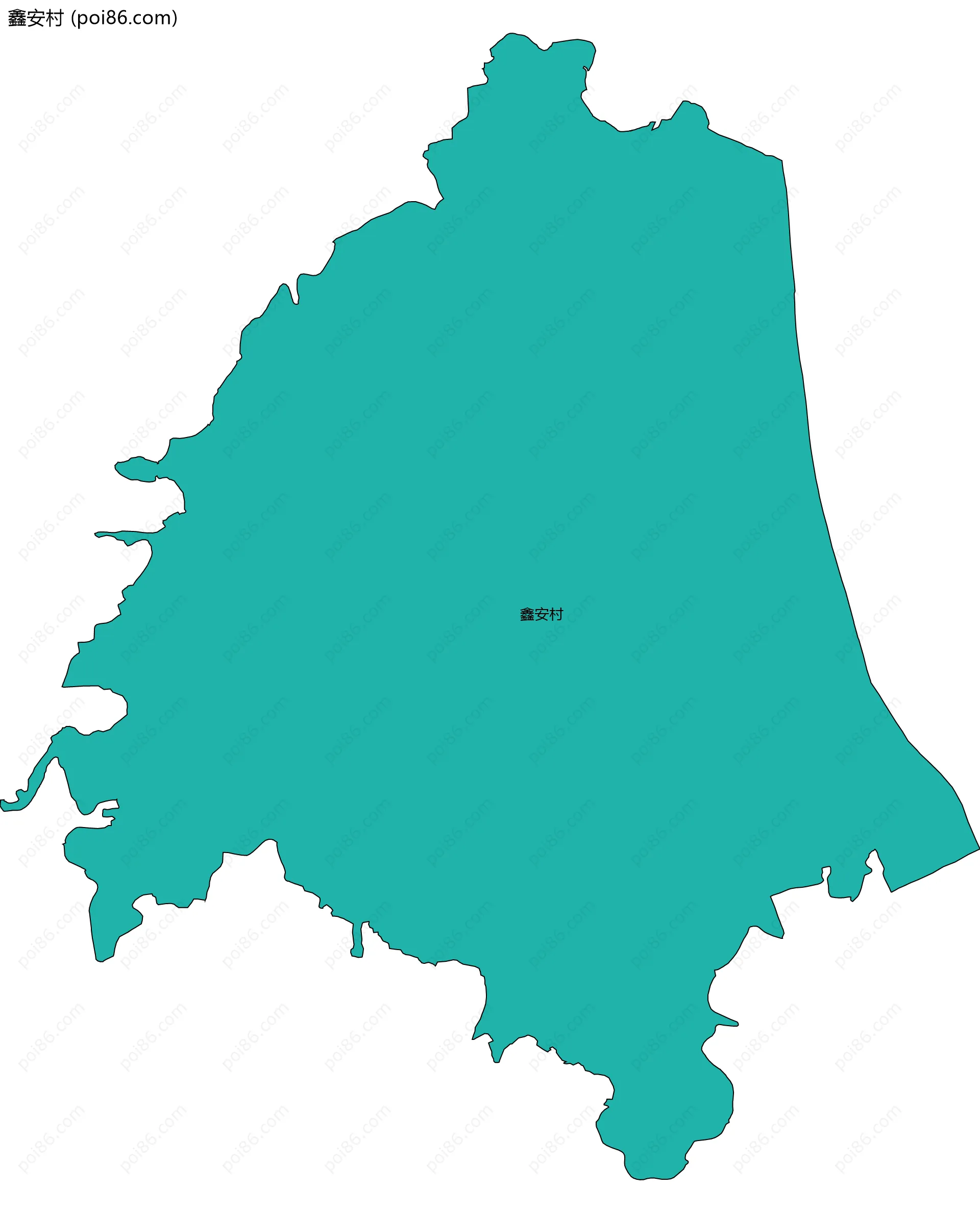 鑫安村边界地图