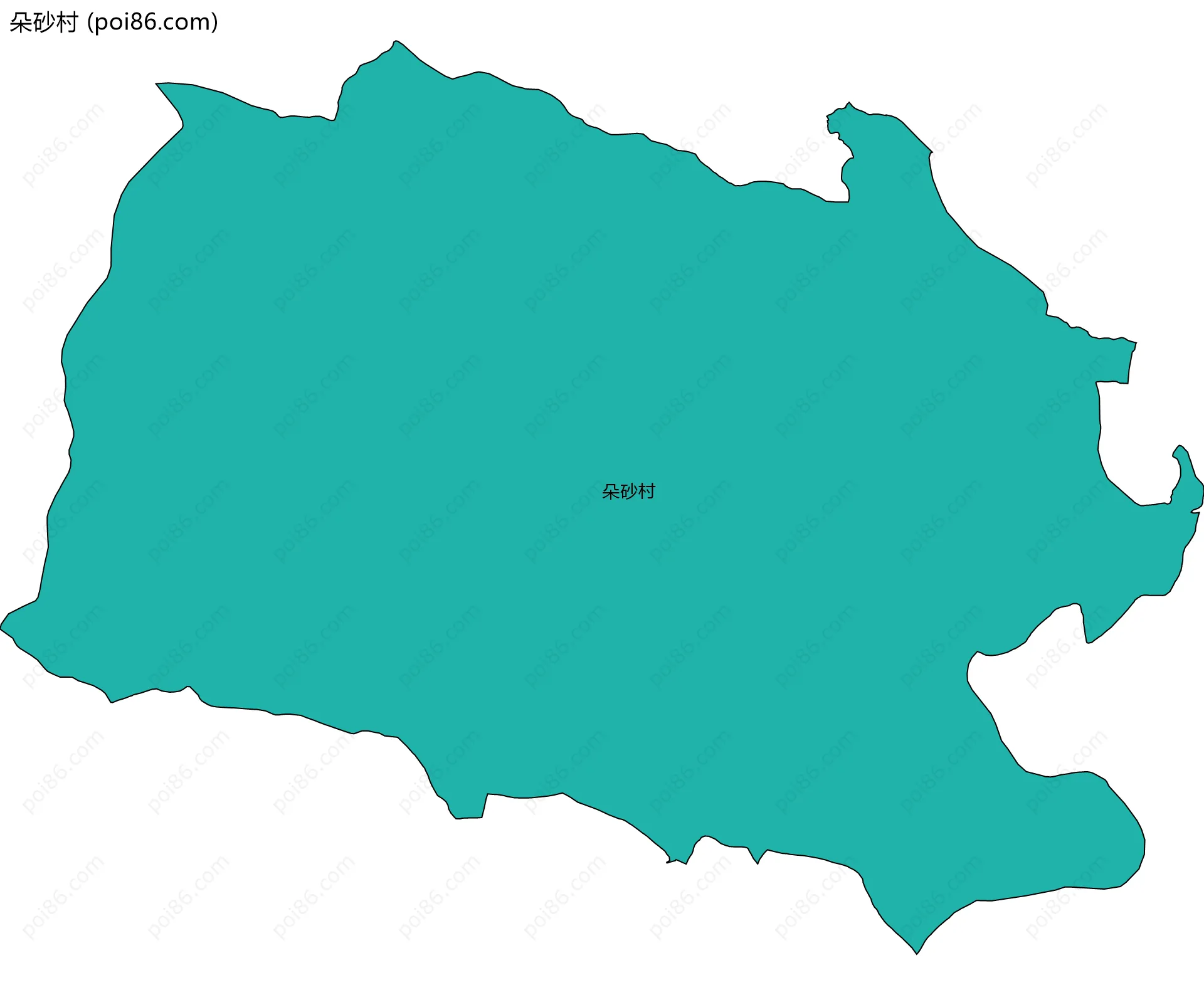 朵砂村边界地图