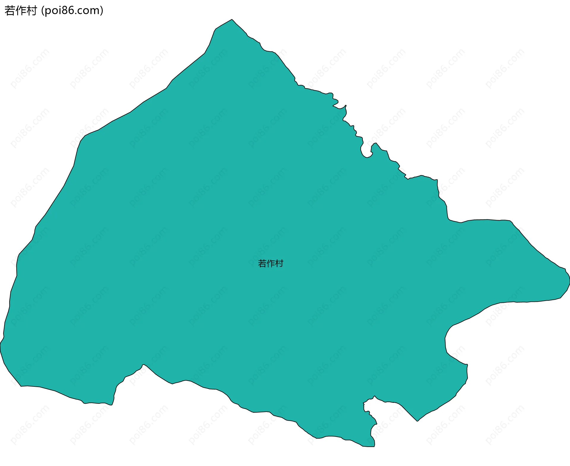 若作村边界地图