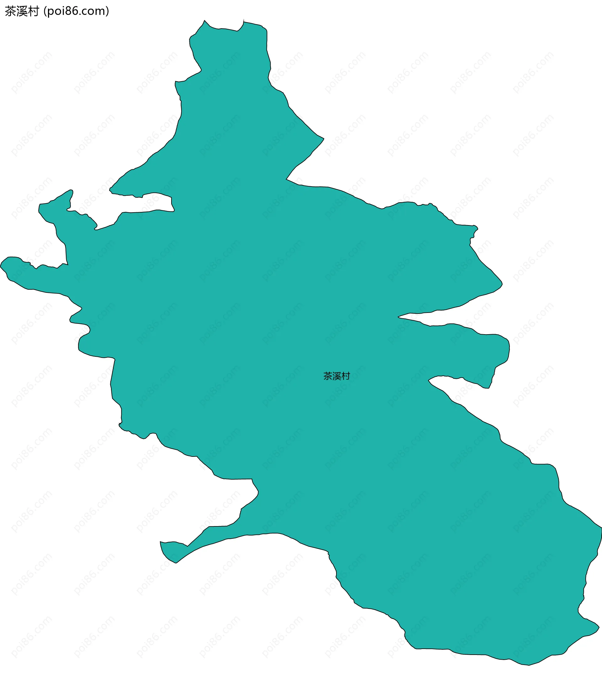 茶溪村边界地图