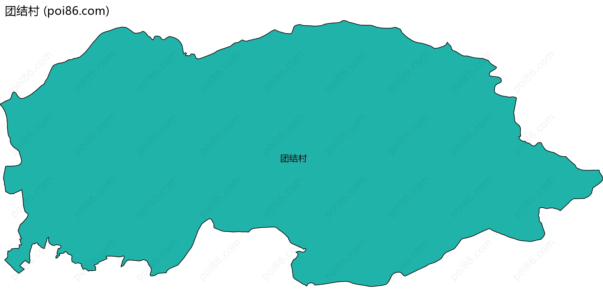 团结村边界地图