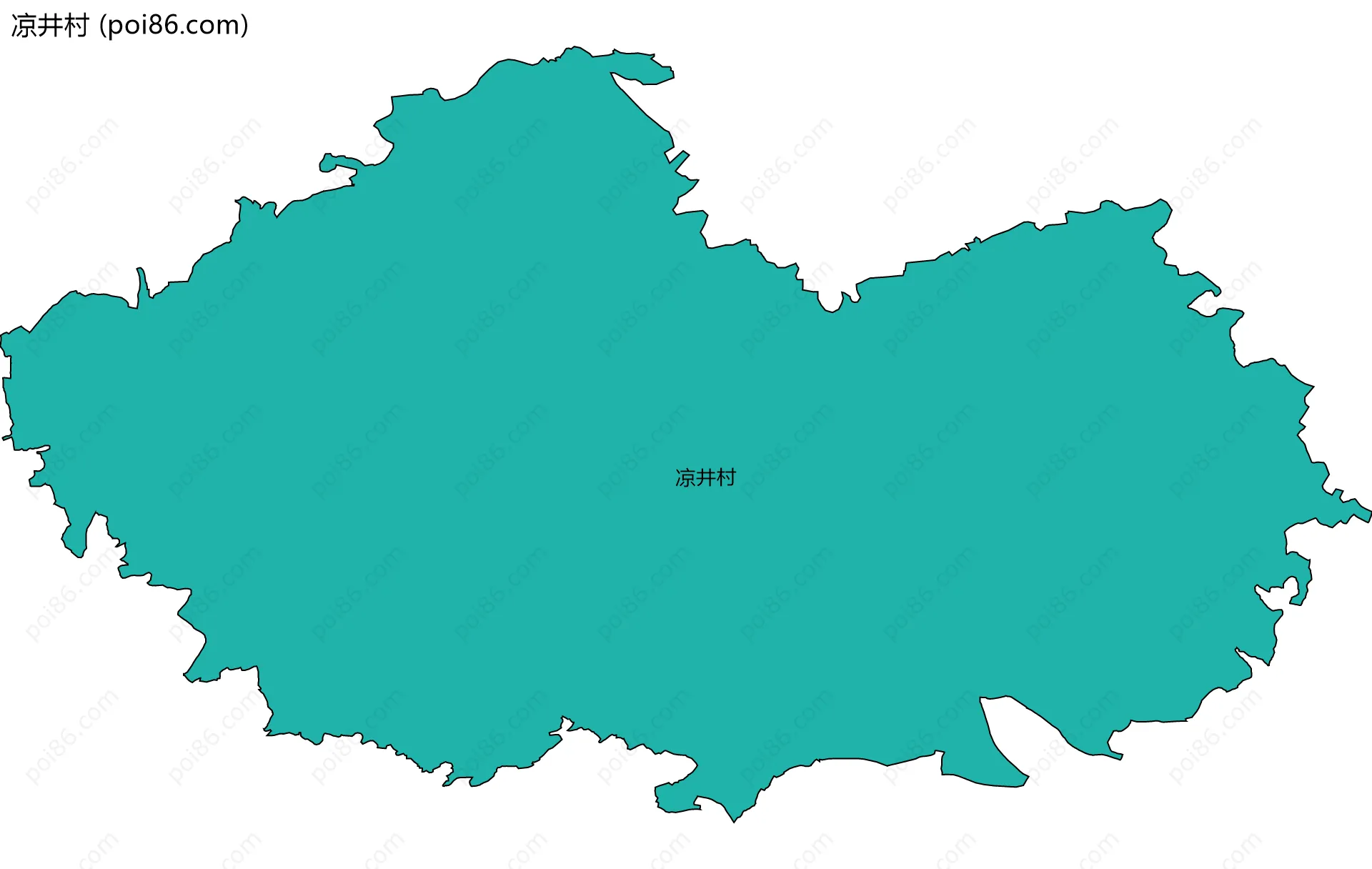 凉井村边界地图