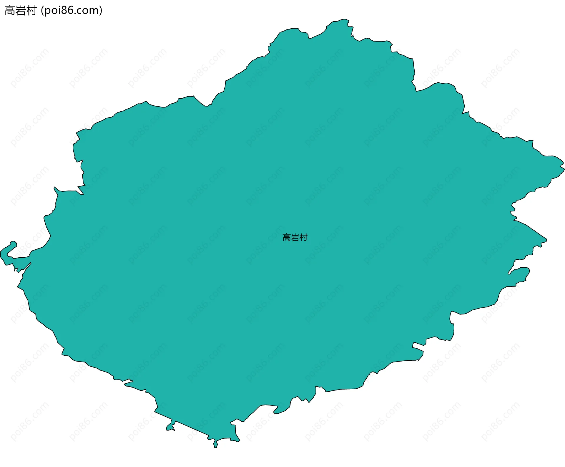 高岩村边界地图