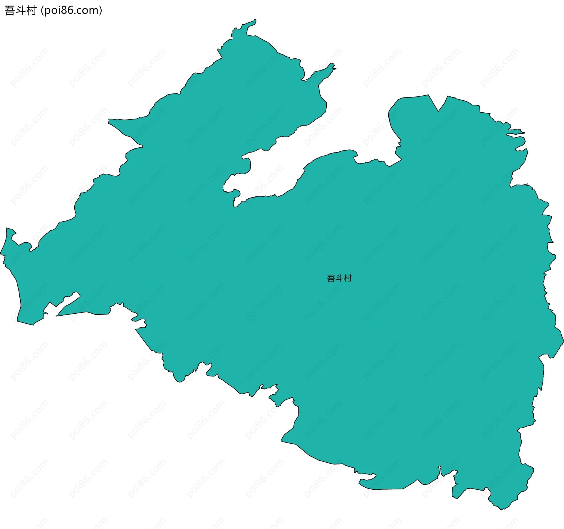 吾斗村边界地图