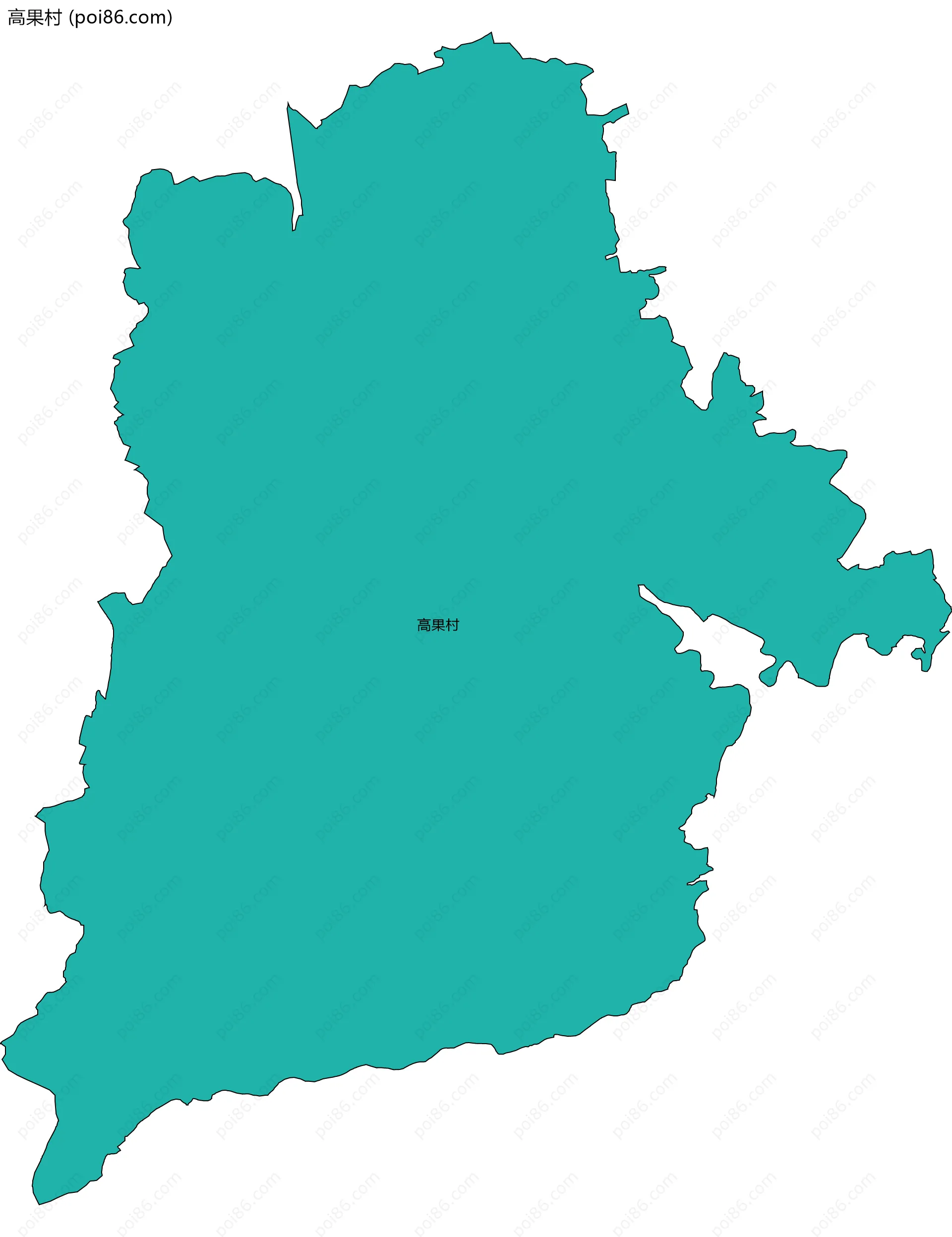 高果村边界地图