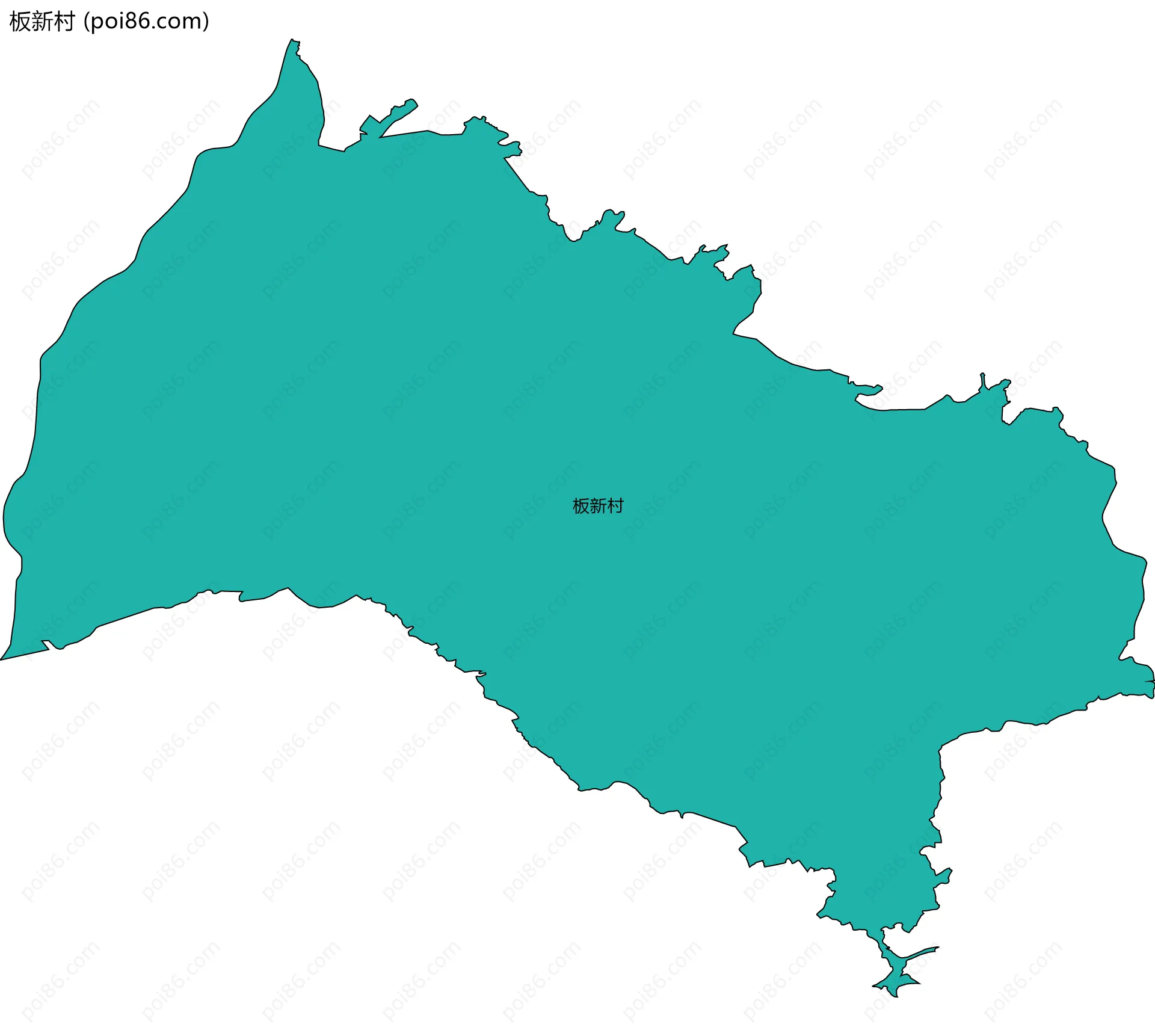 板新村边界地图
