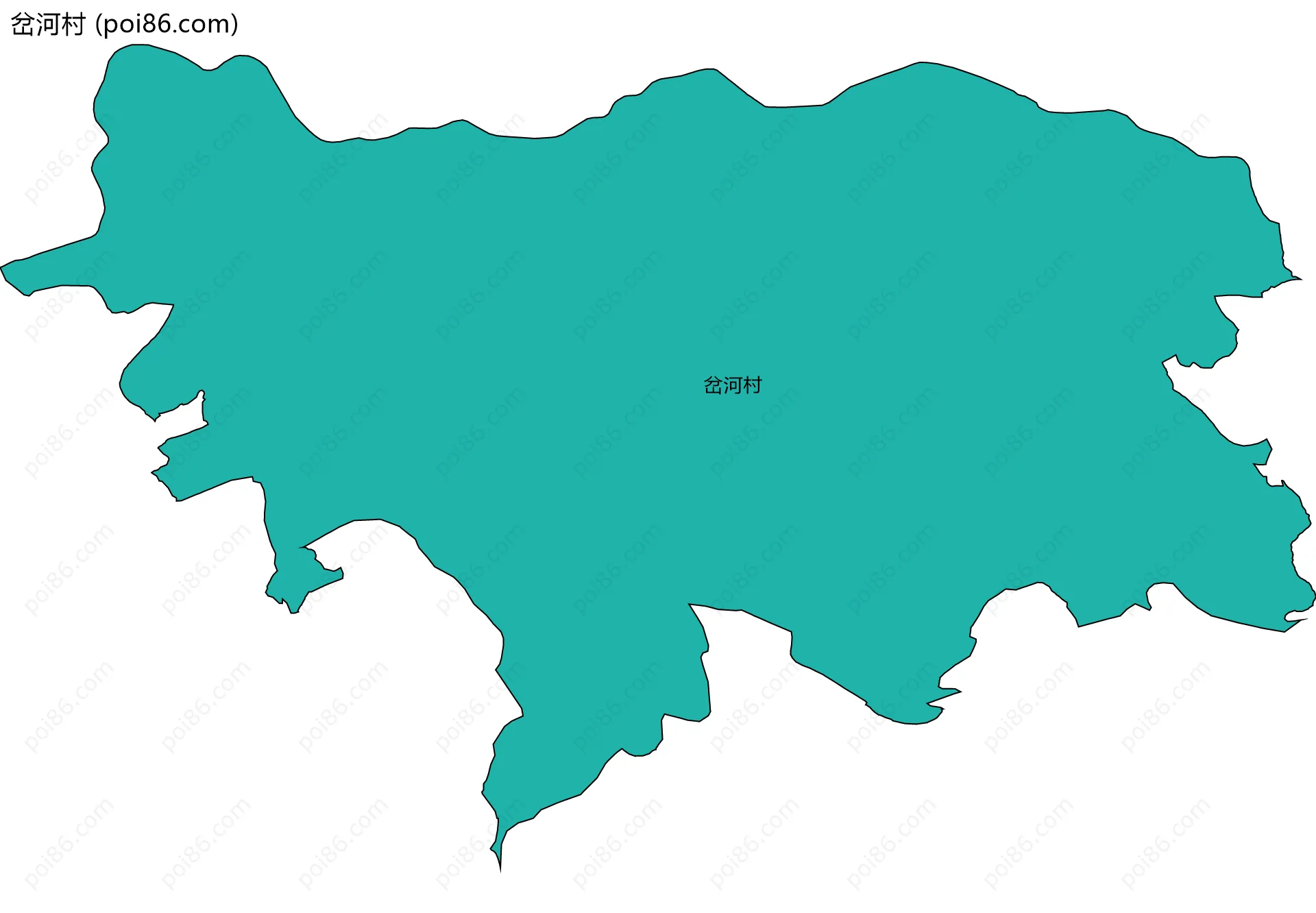 岔河村边界地图