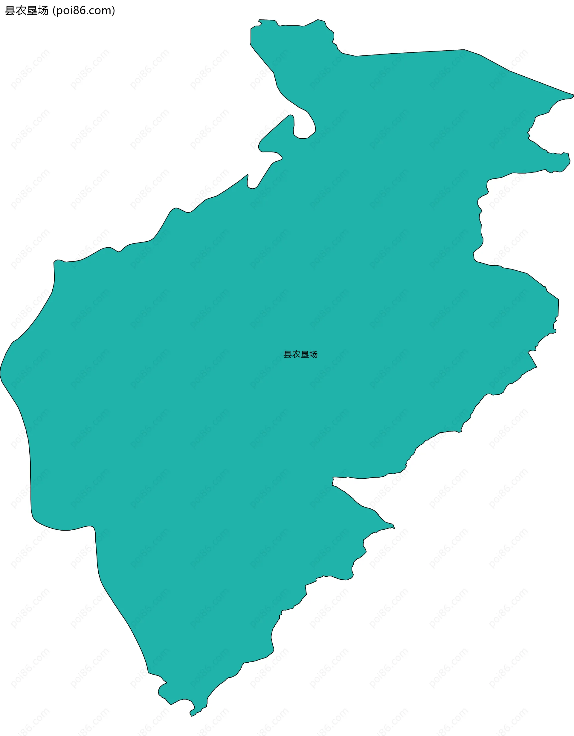 县农垦场边界地图