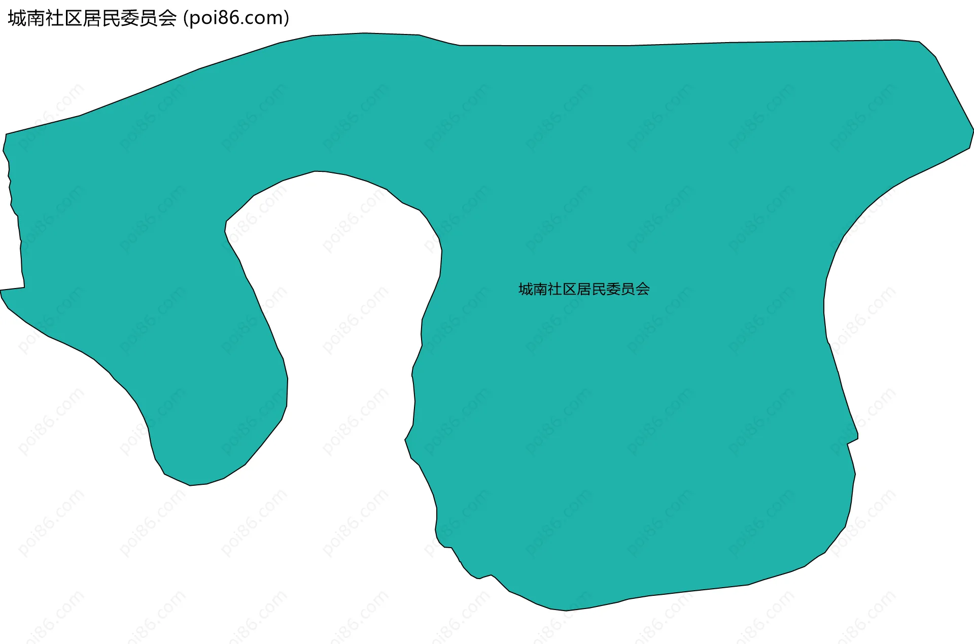 城南社区居民委员会边界地图