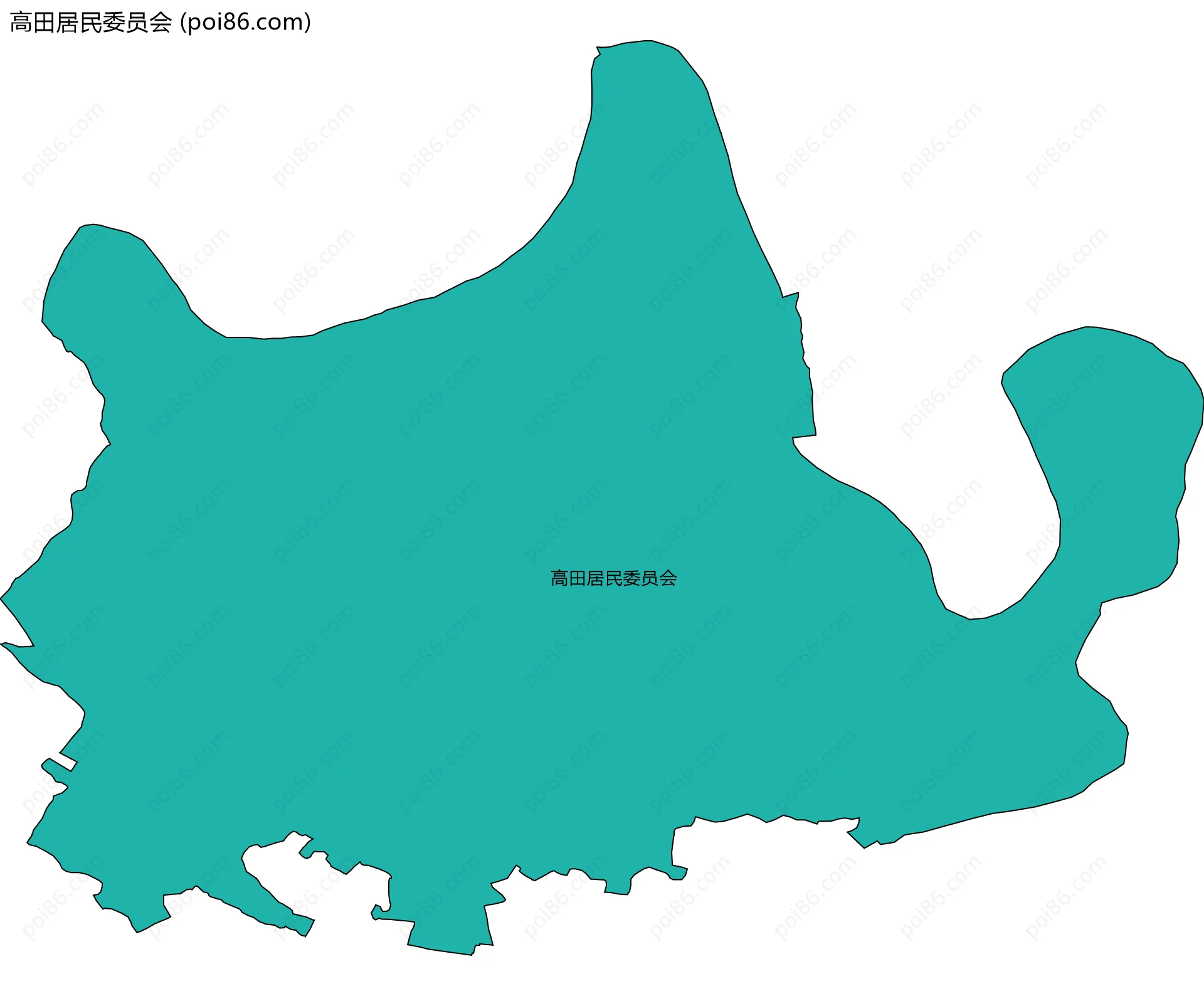 高田居民委员会边界地图