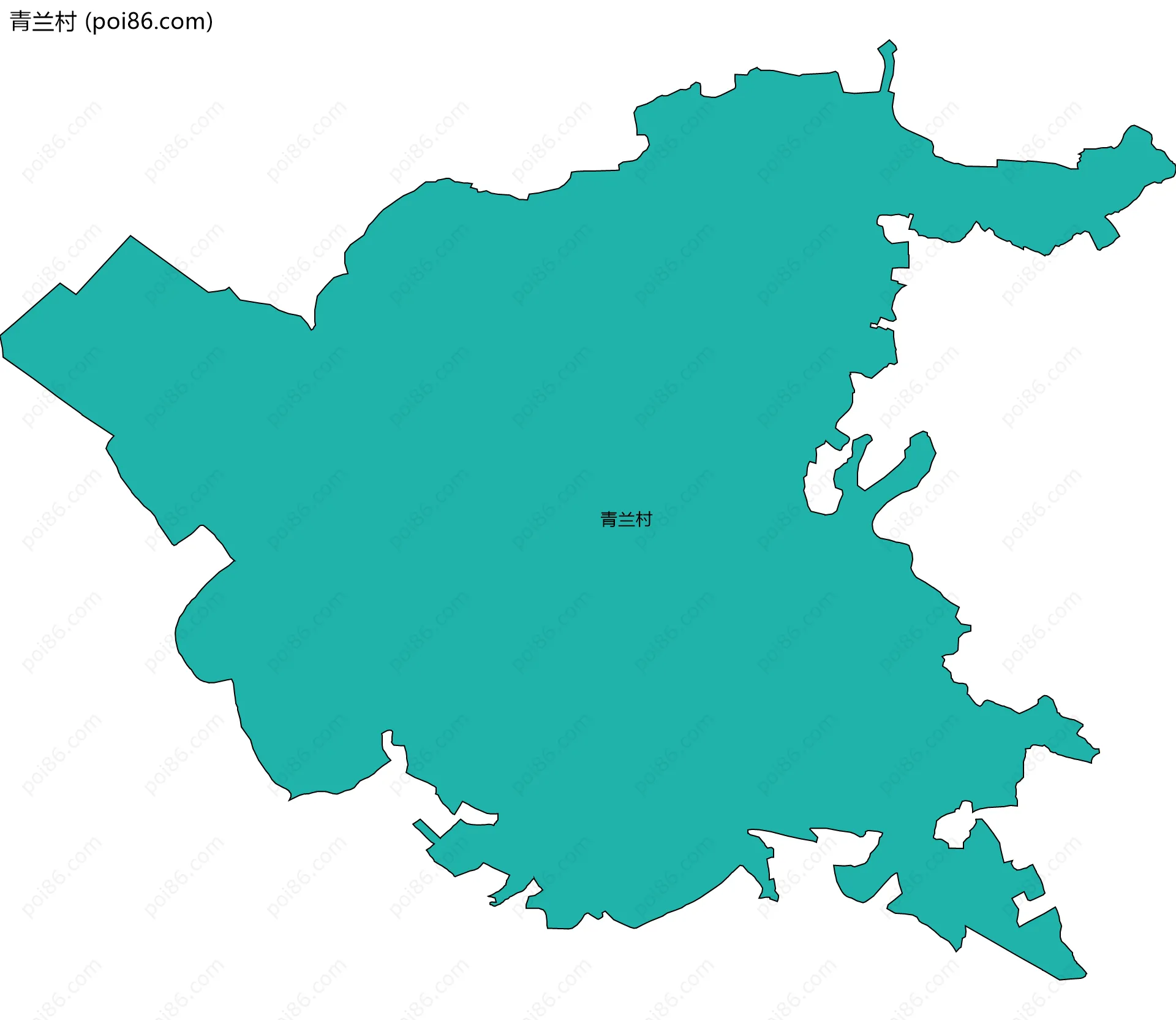 青兰村边界地图