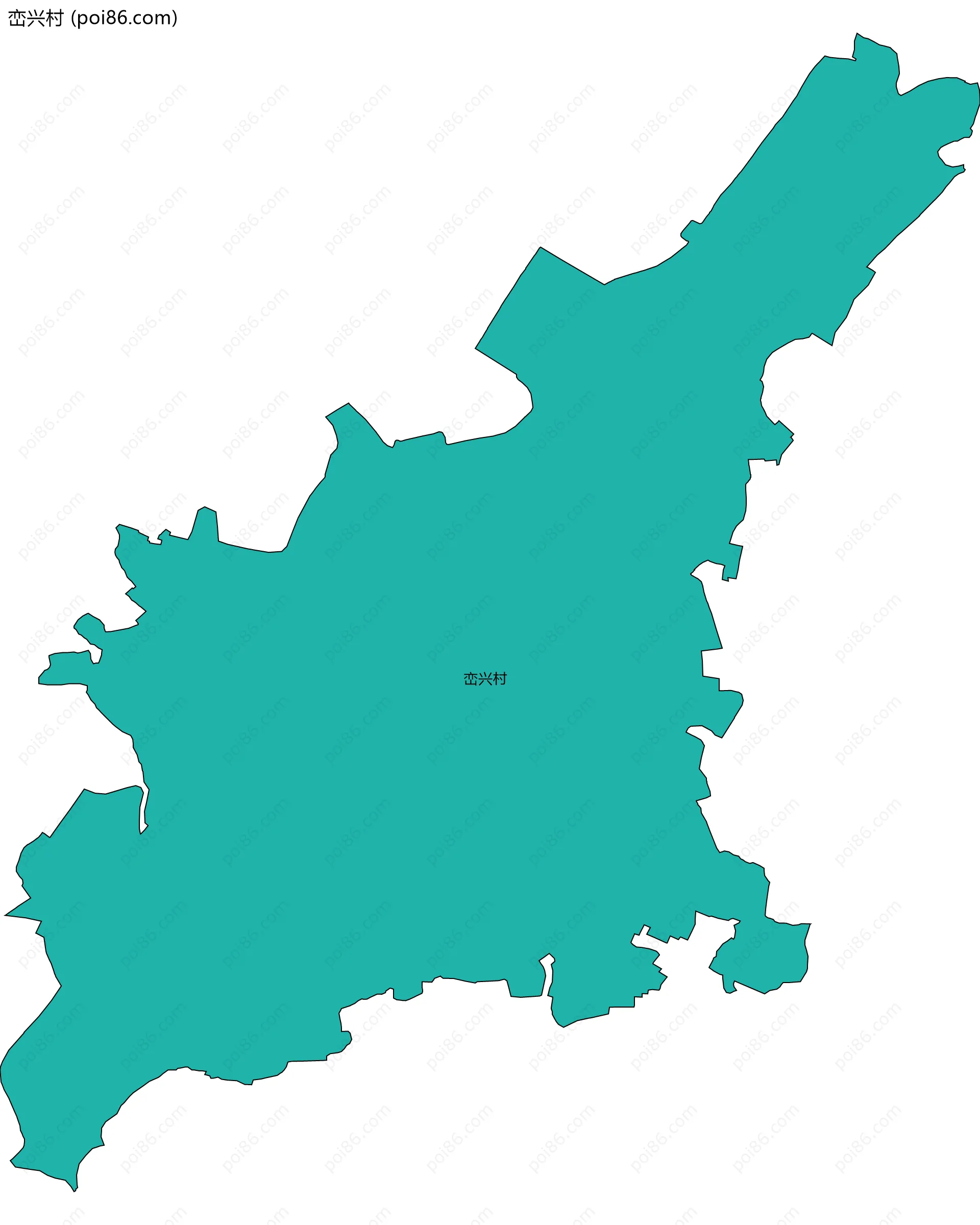 峦兴村边界地图