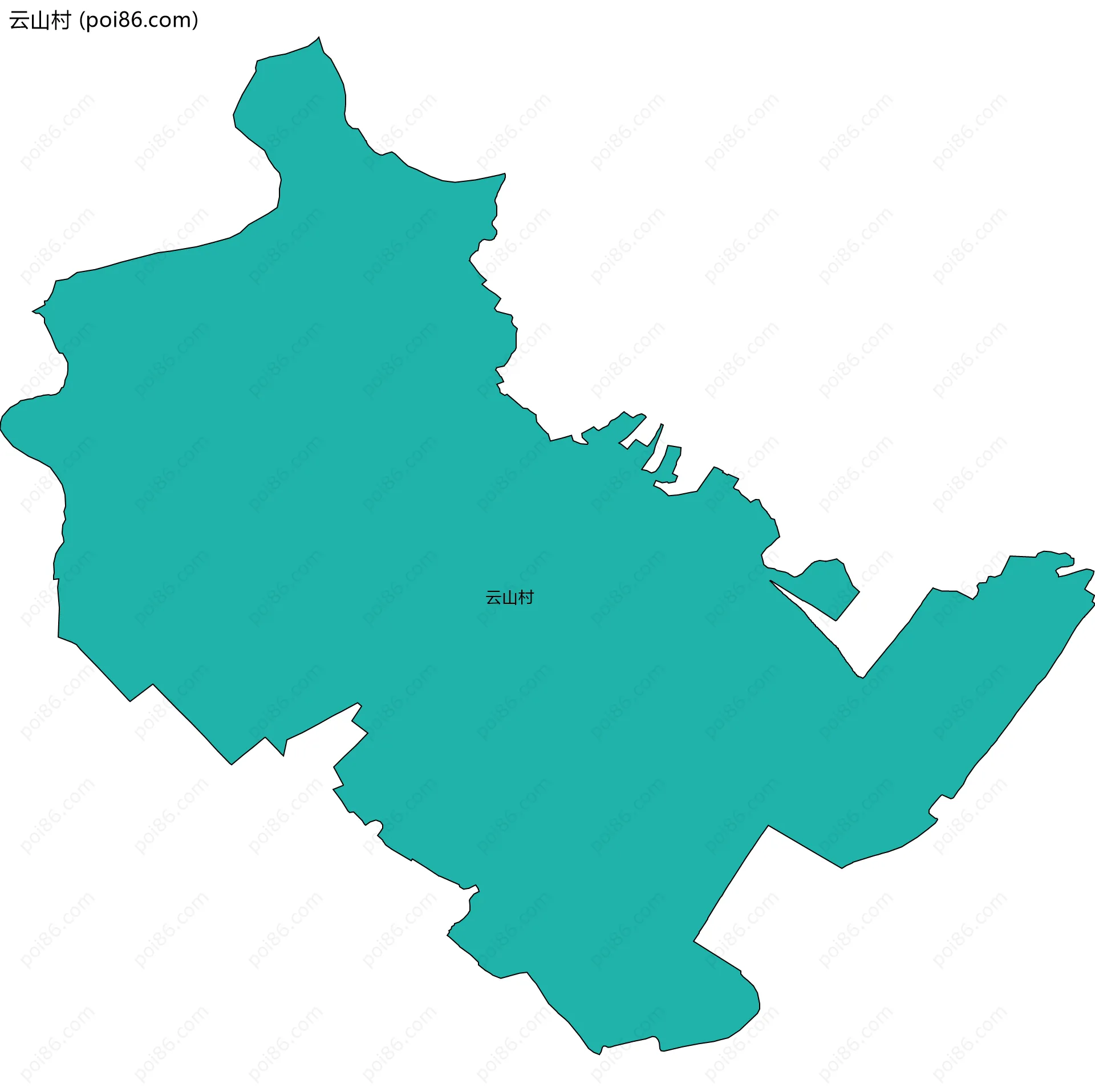 云山村边界地图