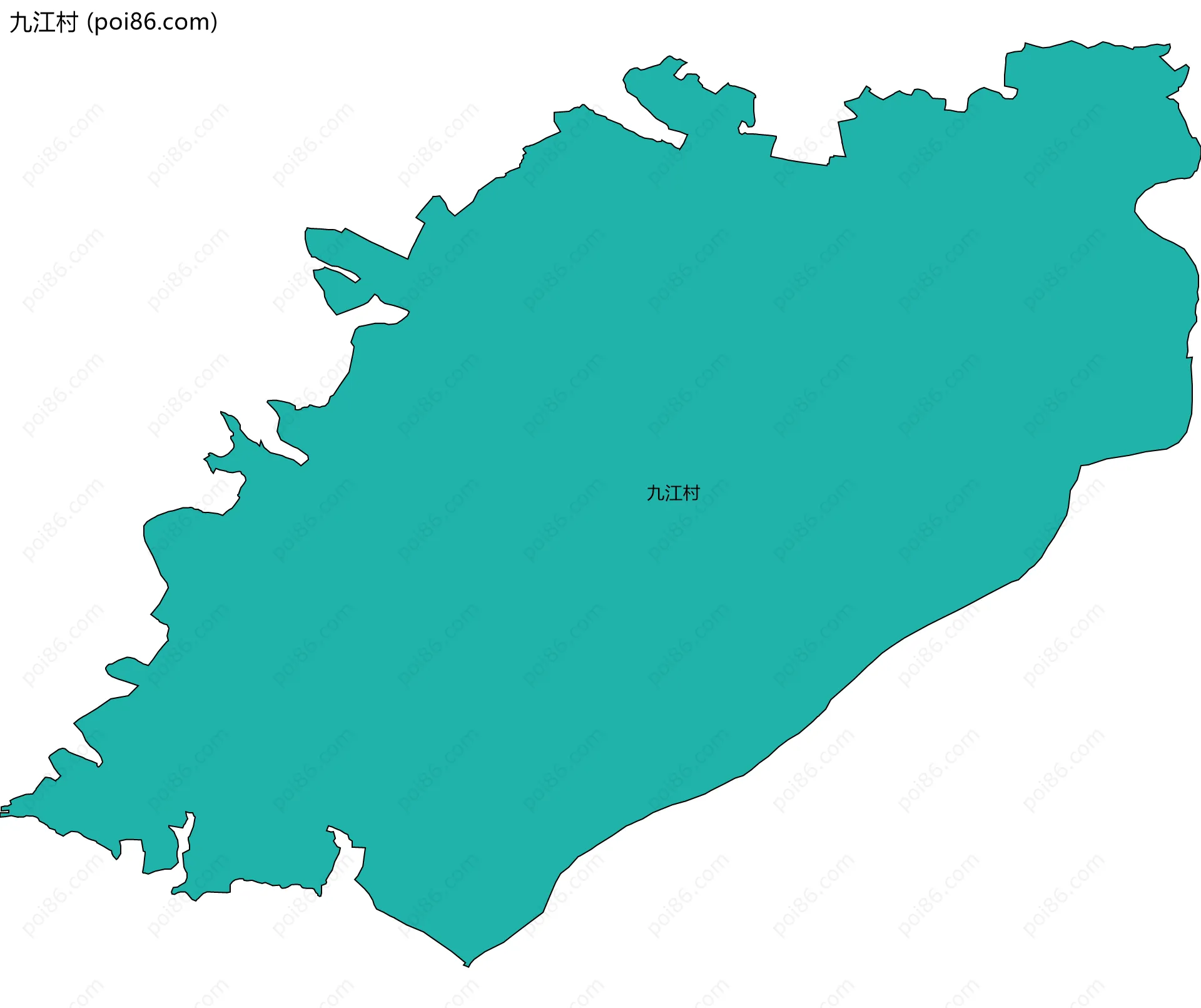 九江村边界地图