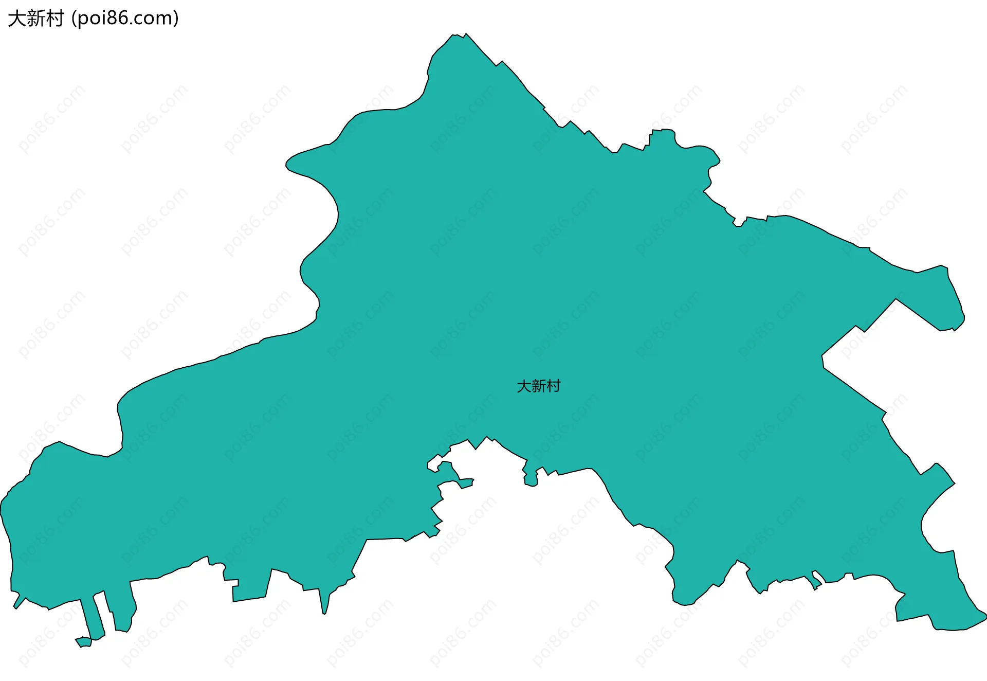 大新村边界地图