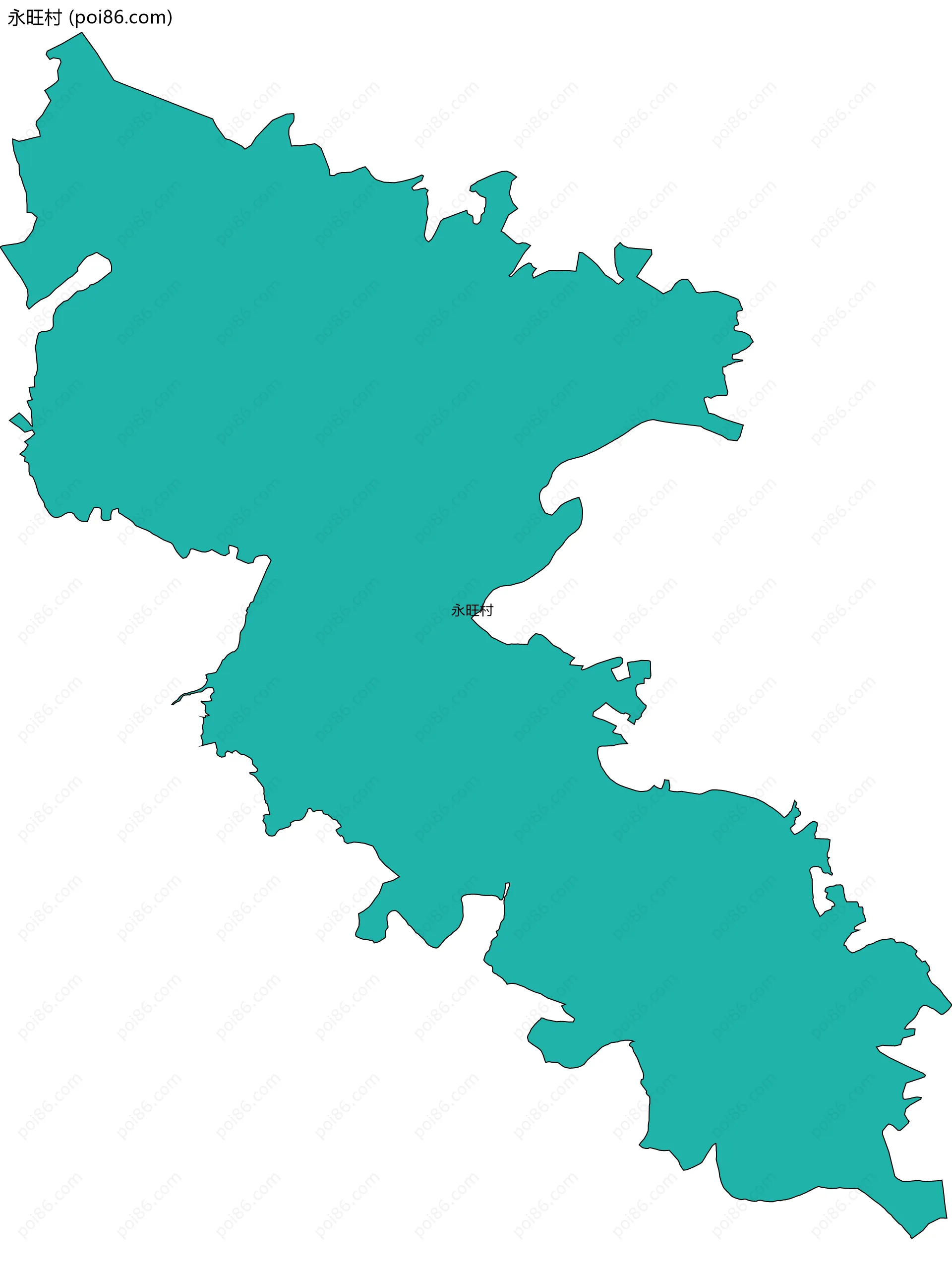 永旺村边界地图