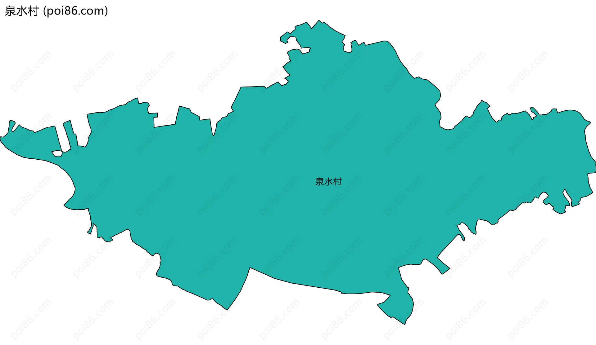 泉水村边界地图