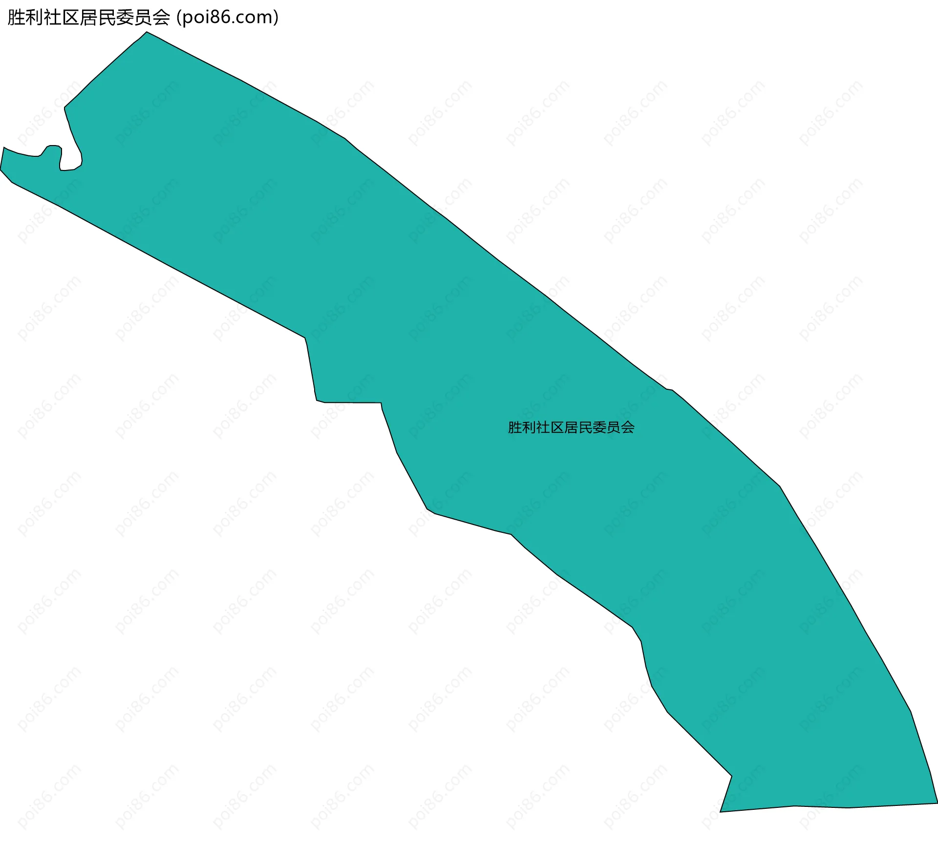 胜利社区居民委员会边界地图