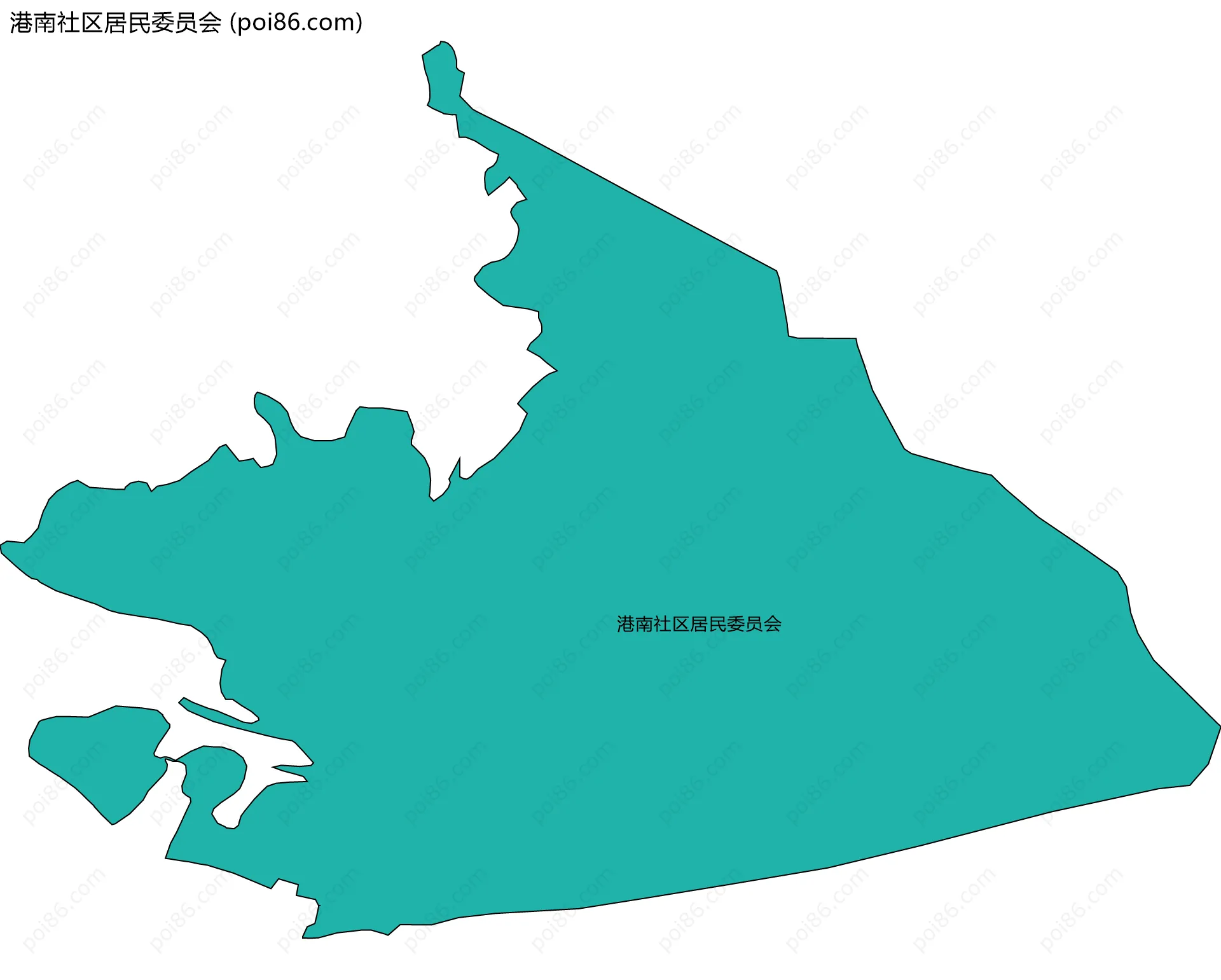 港南社区居民委员会边界地图