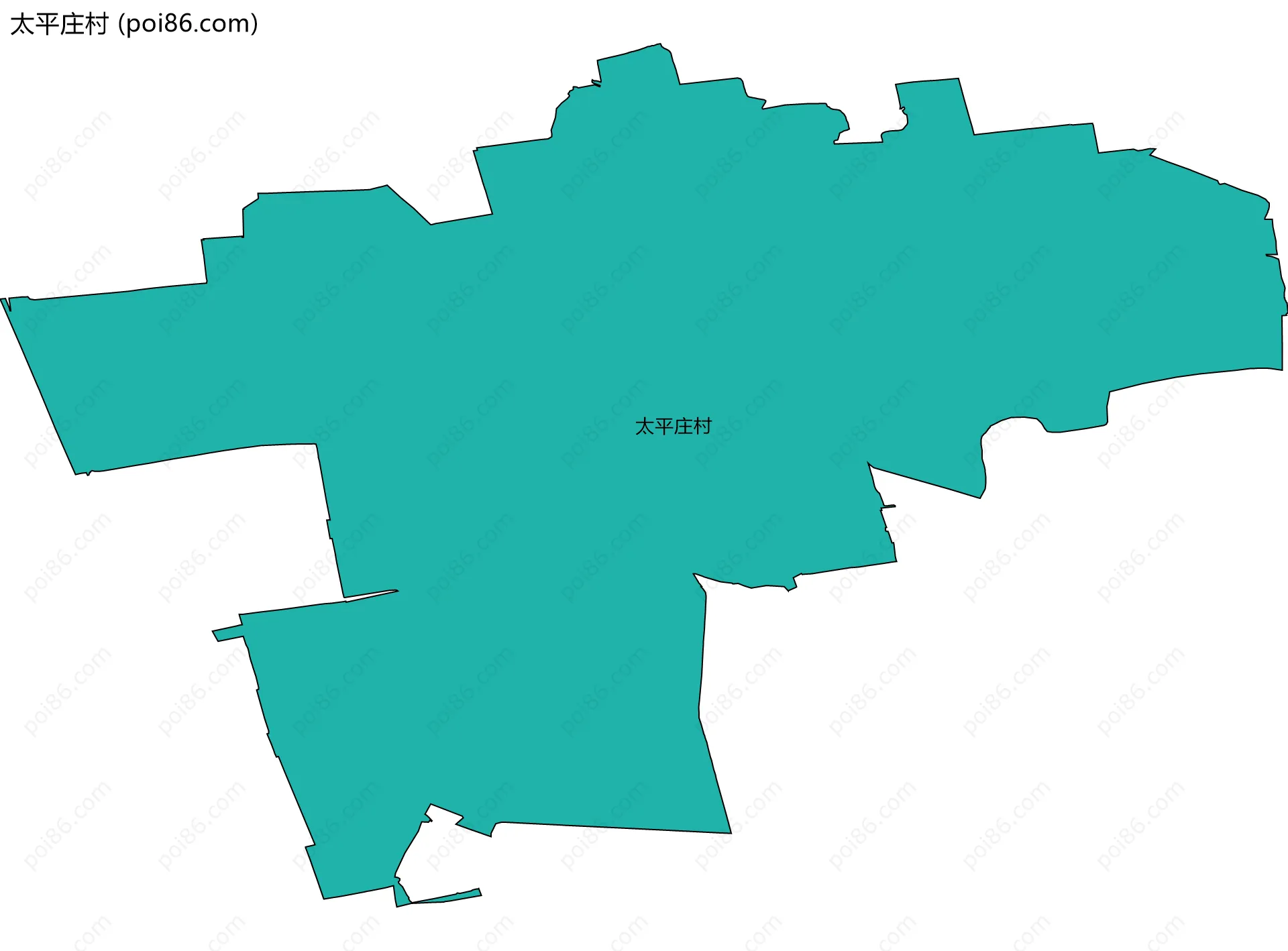 太平庄村边界地图