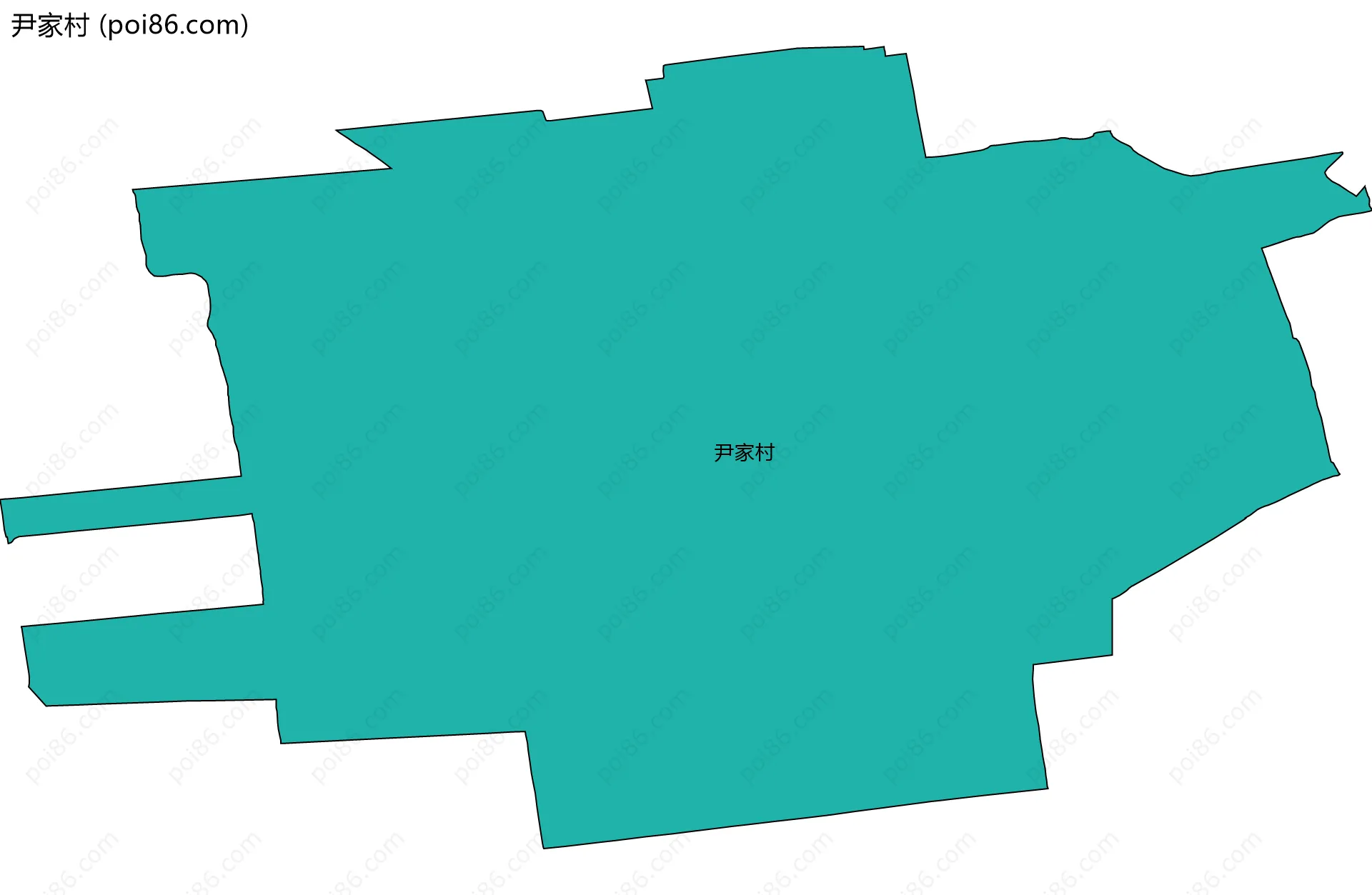 尹家村边界地图