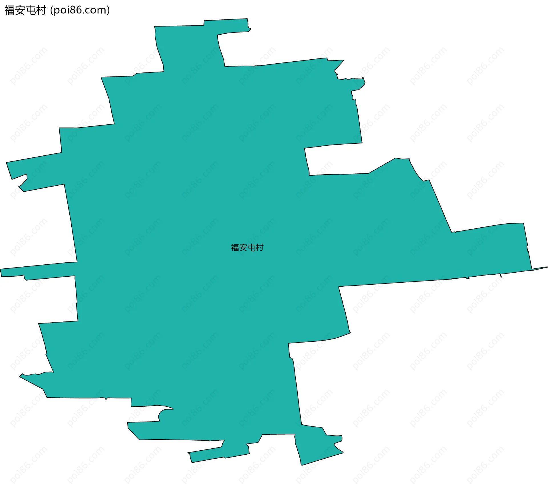 福安屯村边界地图